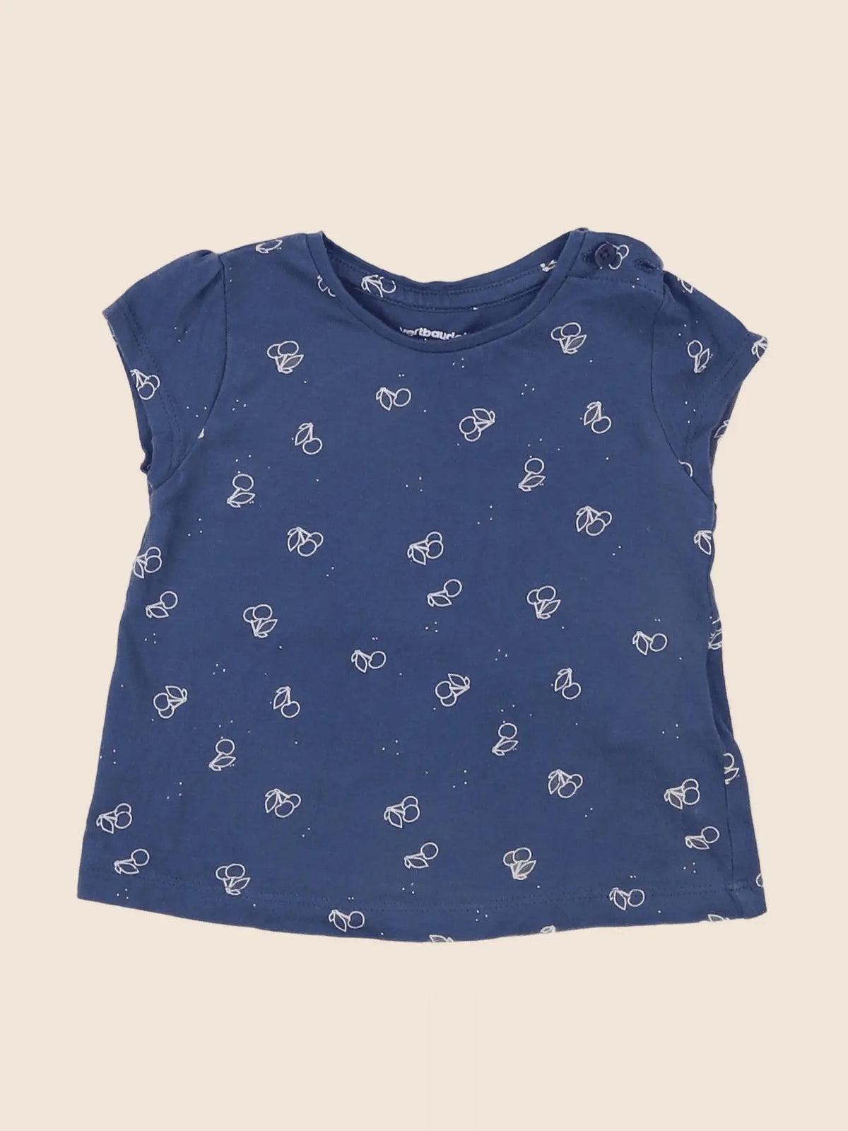Vertbaudet - tee-shirt bleu - 3 mois