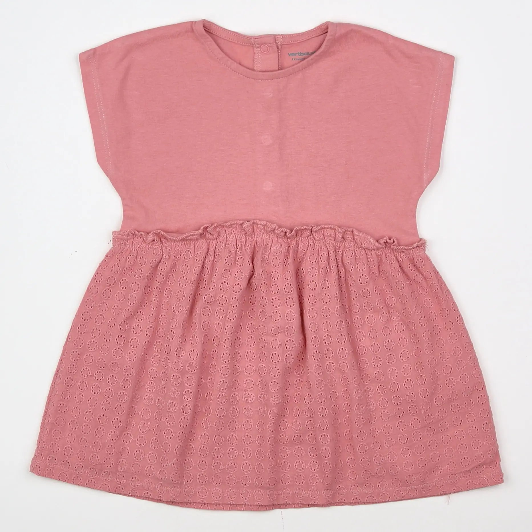 Vertbaudet - robe rose - 12 mois