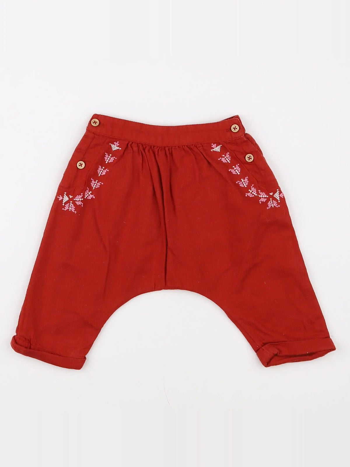 Boutchou - pantalon rouge - 3 mois