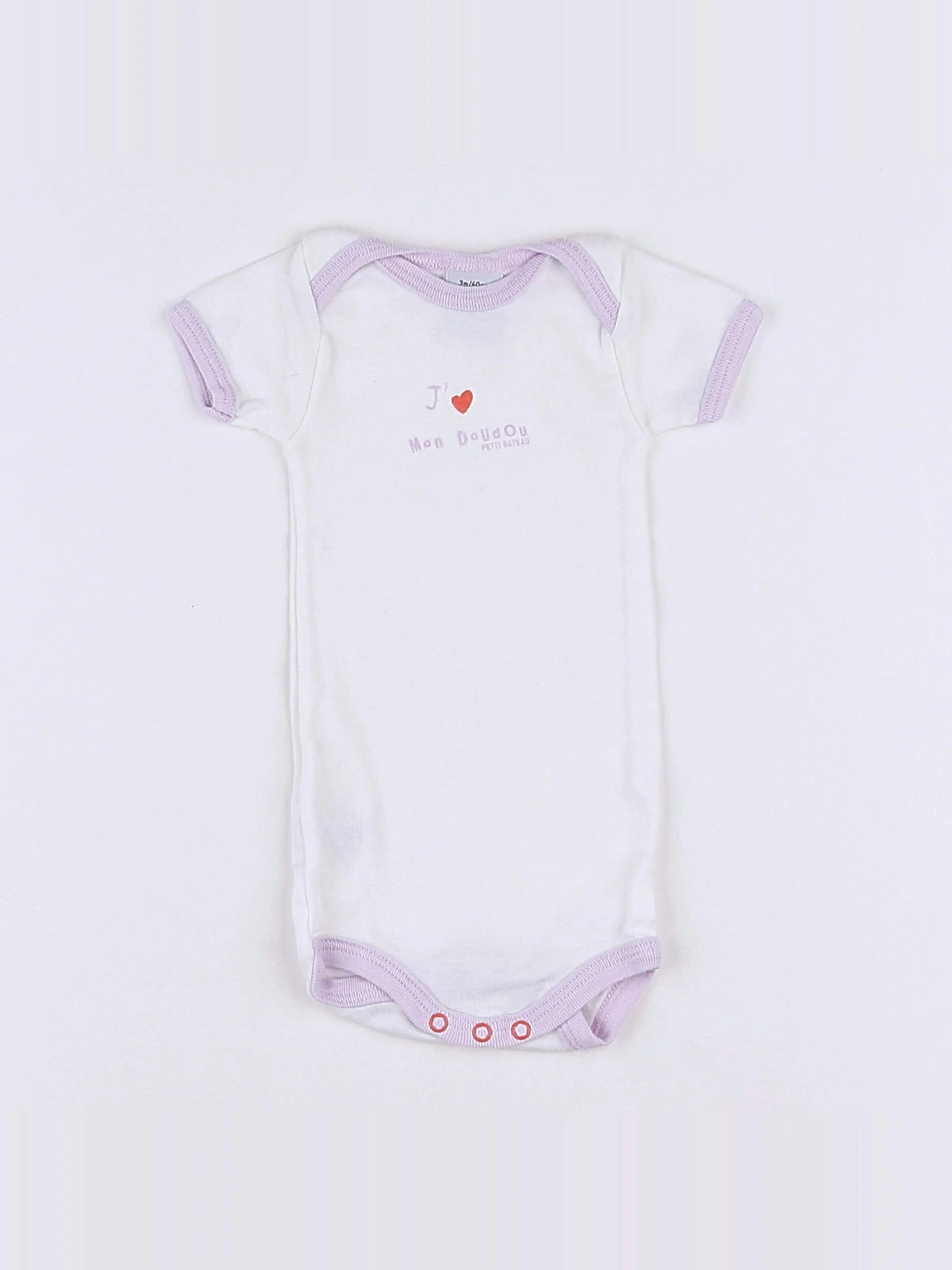 Petit Bateau - body blanc - 3 mois