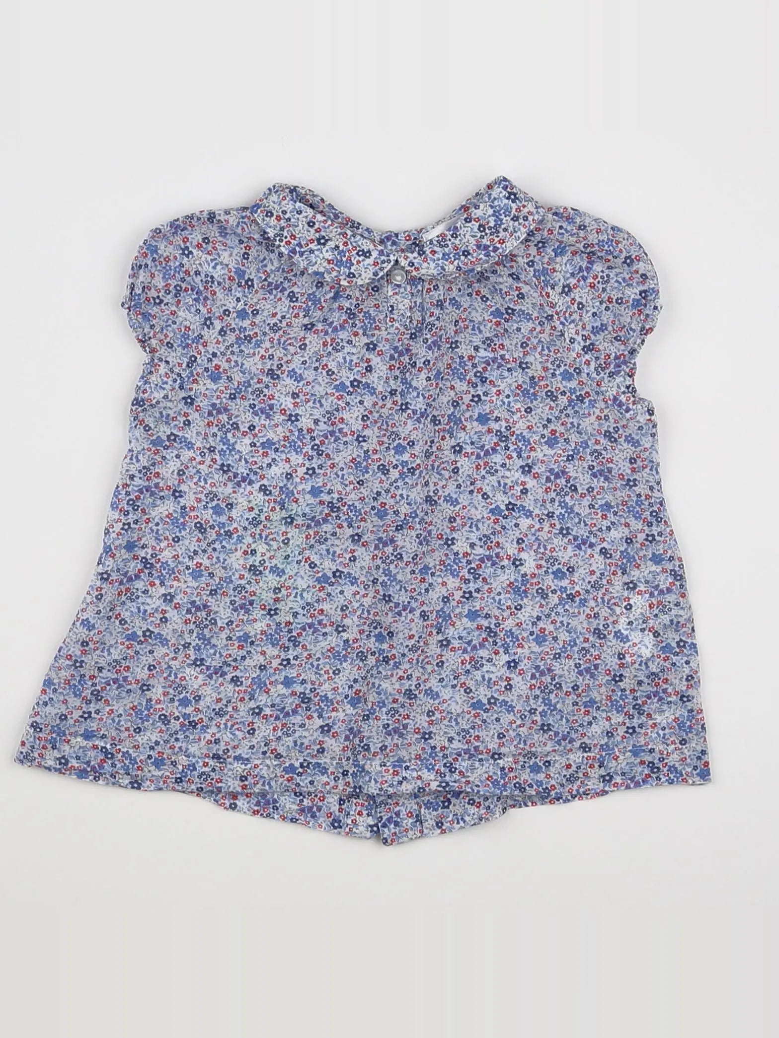 Boutchou - blouse bleu - 12 mois
