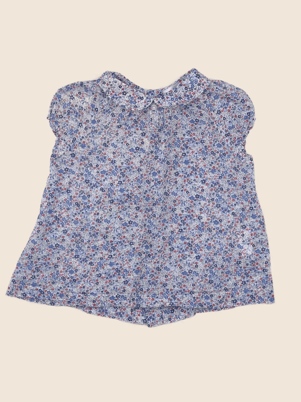 Boutchou - blouse bleu - 12 mois