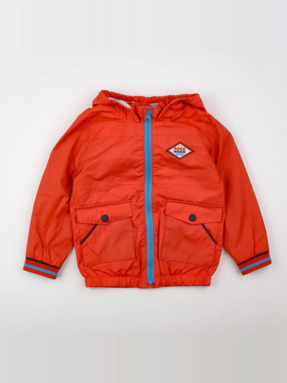Catimini - imperméable orange, bleu - 3 mois