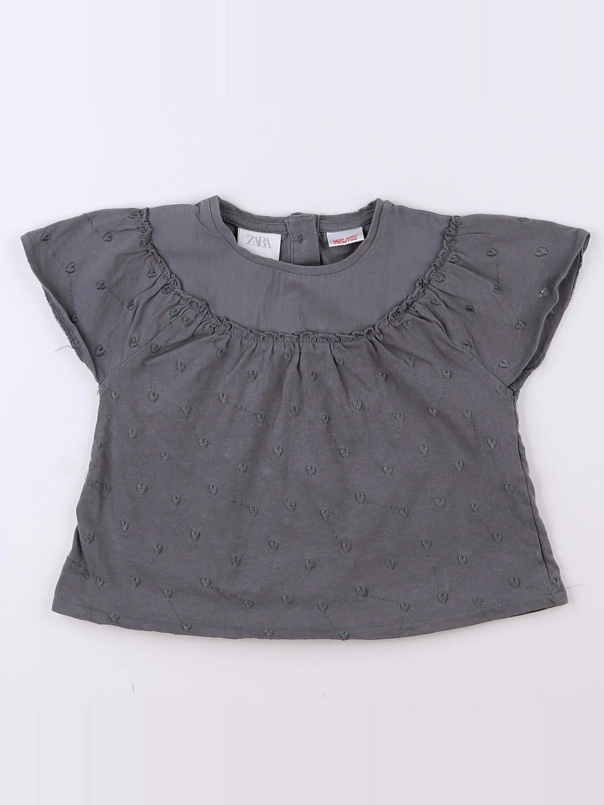 Zara - tee-shirt gris - 9/12 mois