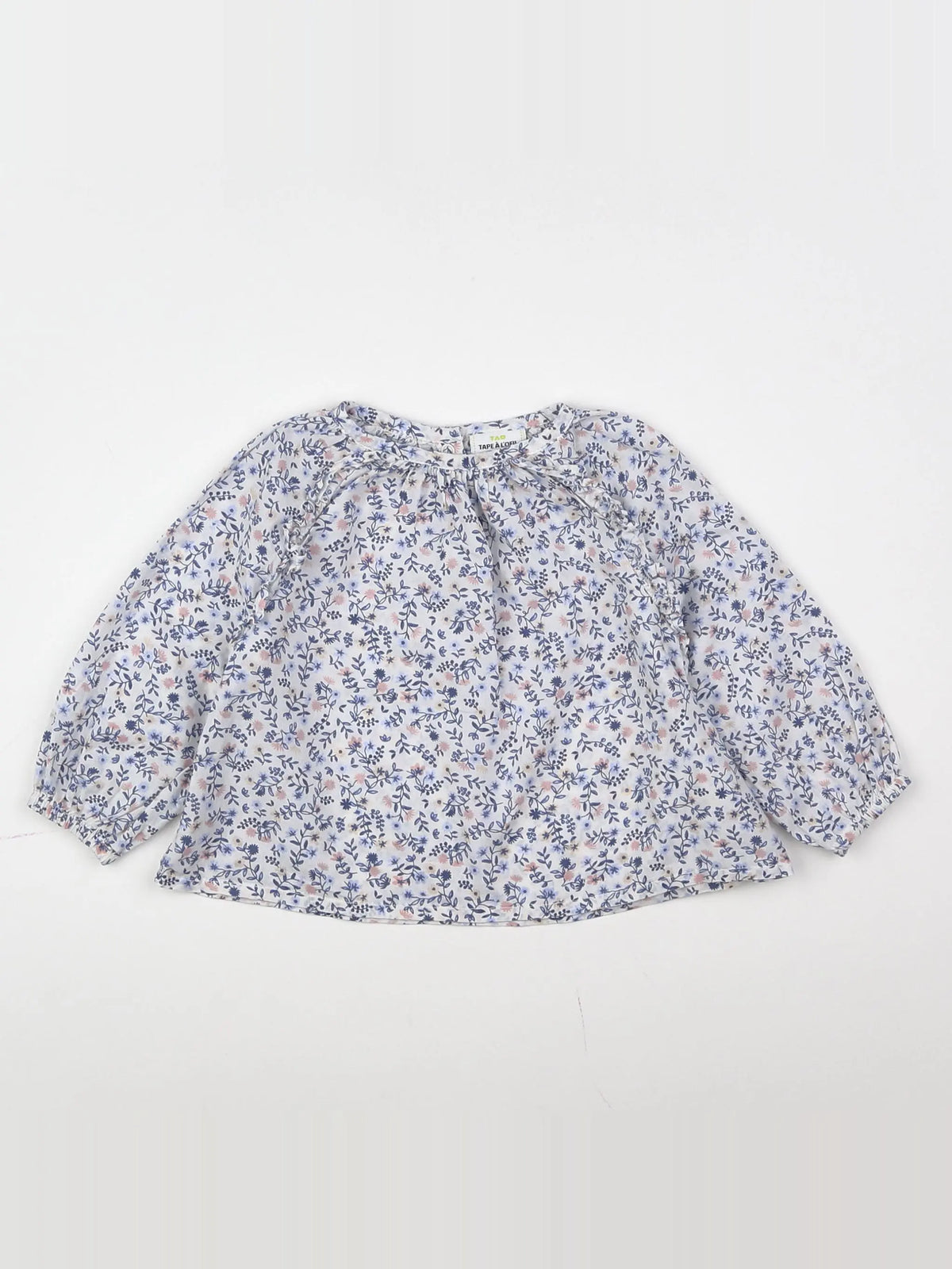 Tape à l'oeil - blouse blanc, bleu - 6 mois
