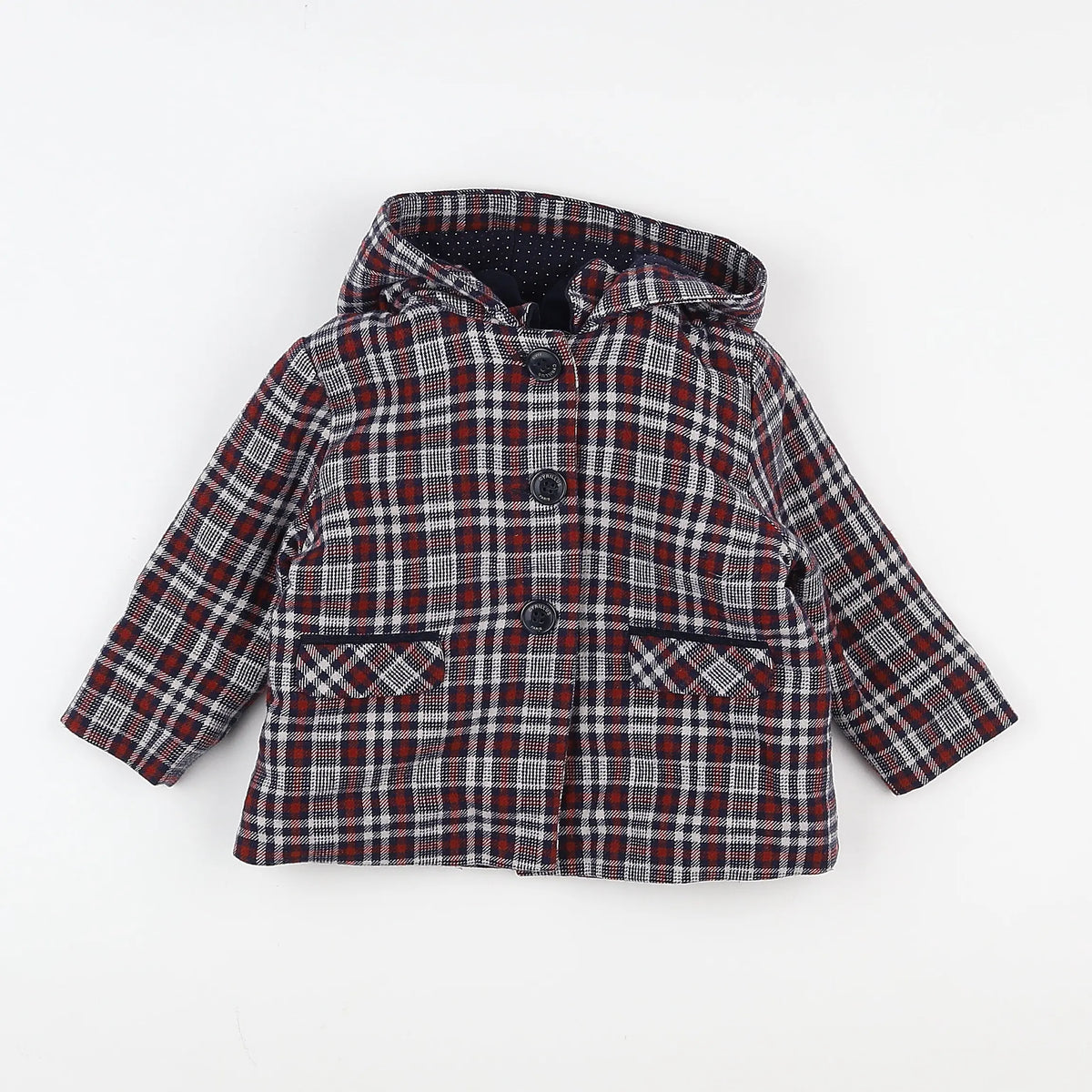 Cyrillus - manteau multicolore - 12 mois