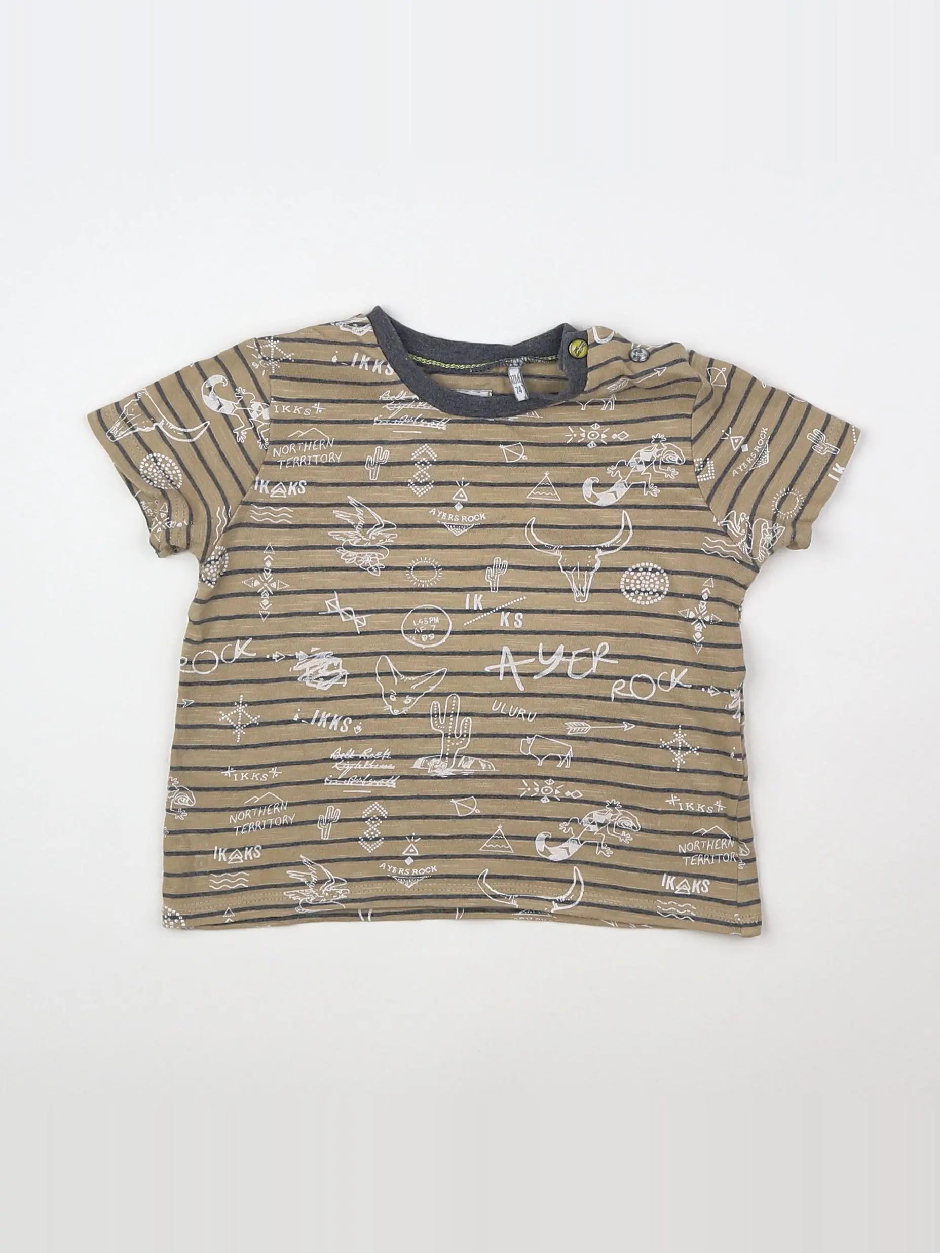 IKKS - tee-shirt beige - 12 mois