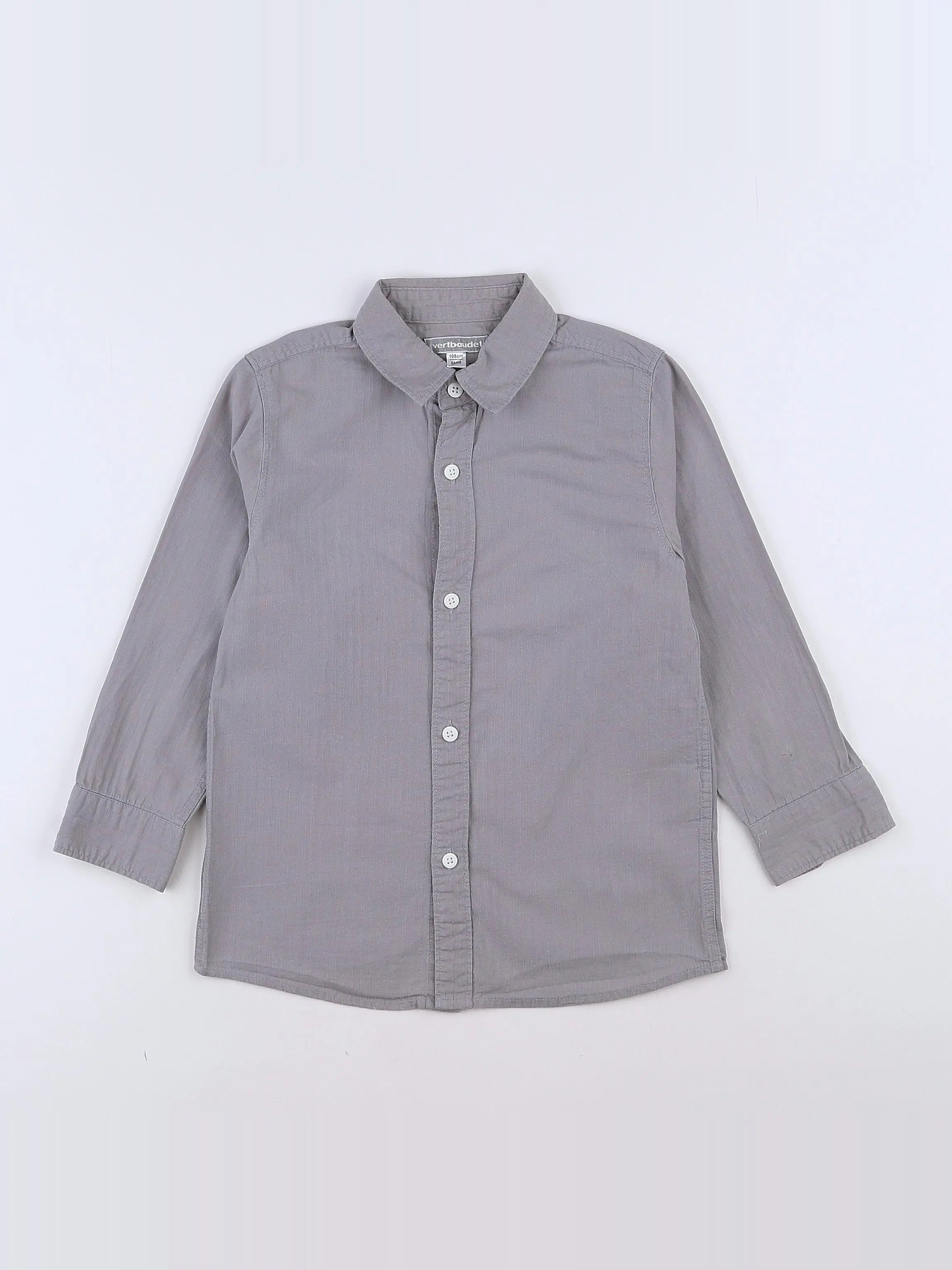 Vertbaudet - chemise gris - 5 ans