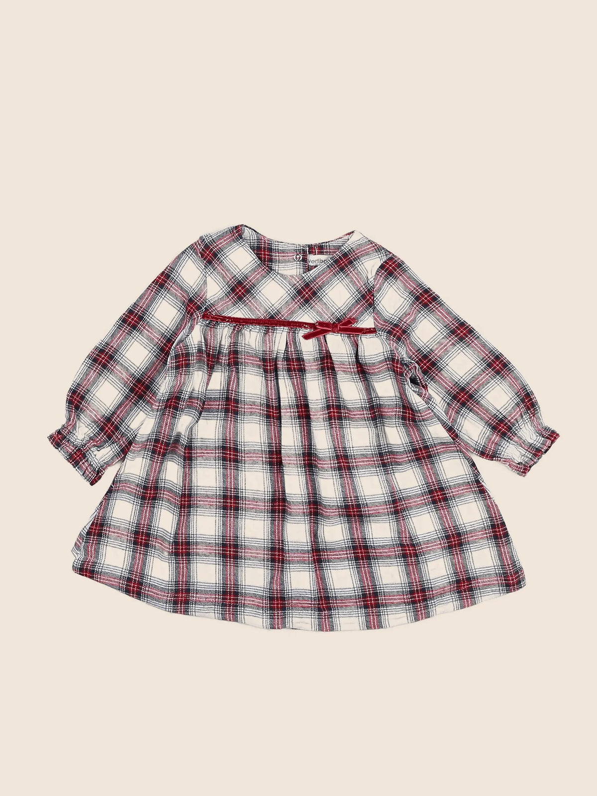 Vertbaudet - robe bleu, rouge - 12 mois