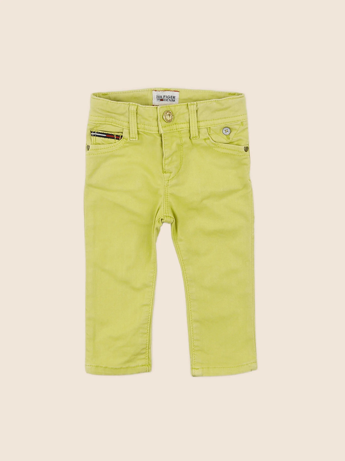 Tommy Hilfiger - jean jaune - 3/6 mois