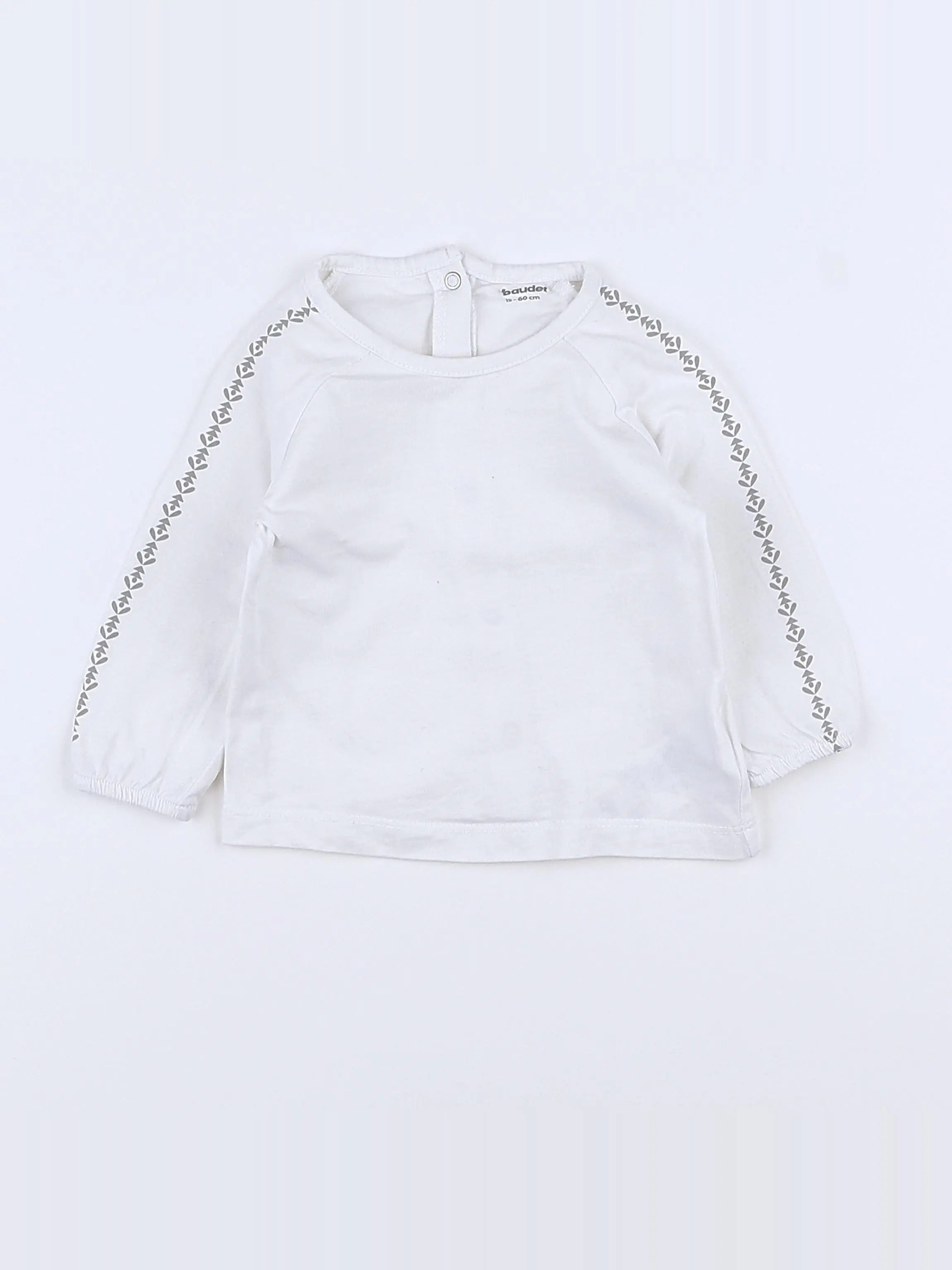 Vertbaudet - tee-shirt blanc - 3 mois