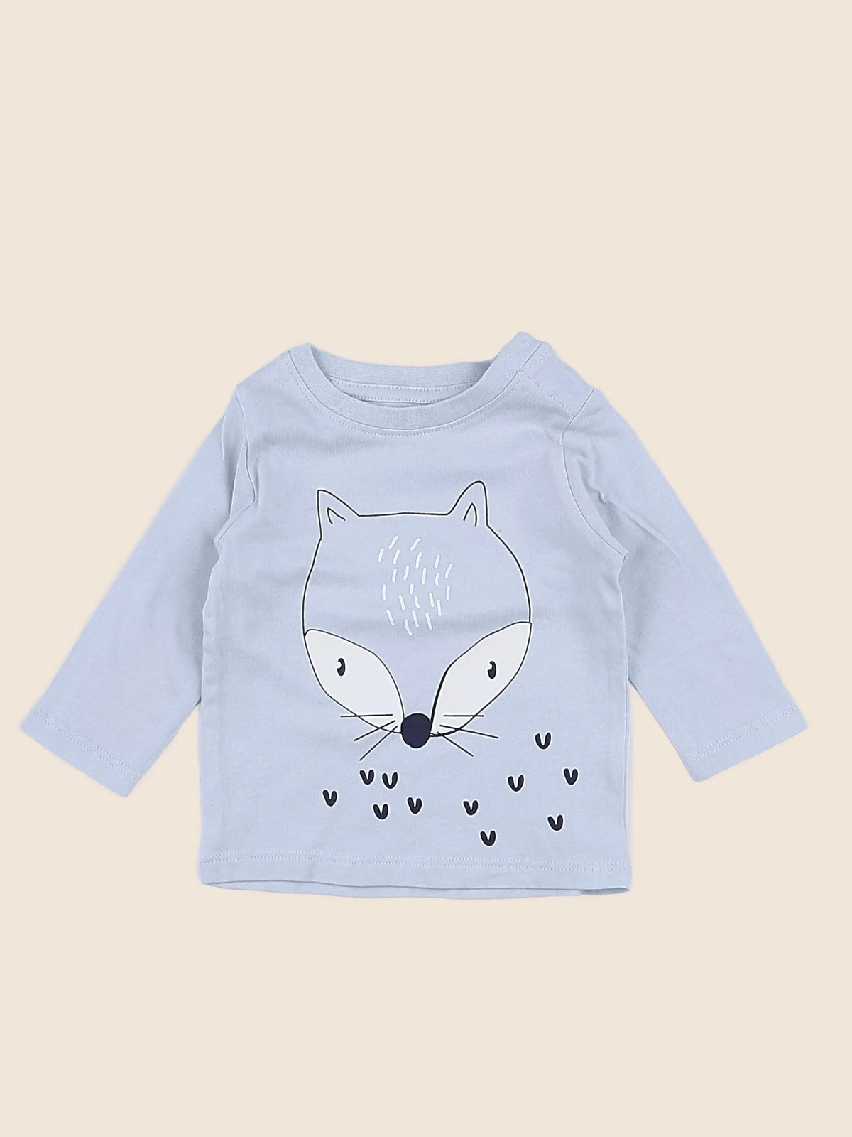 Vertbaudet - tee-shirt bleu - 3 mois