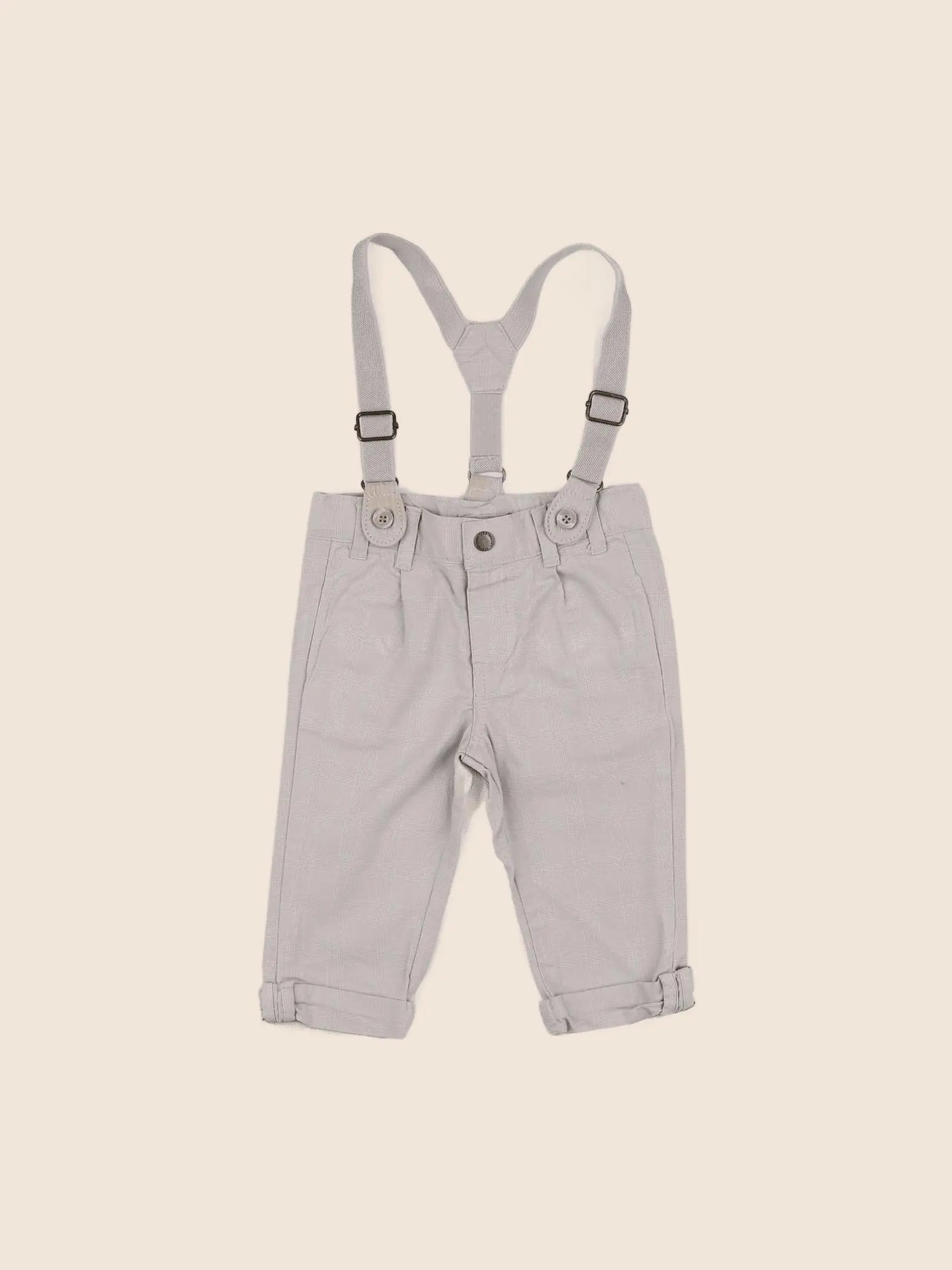 Vertbaudet - pantalon beige - 6 mois