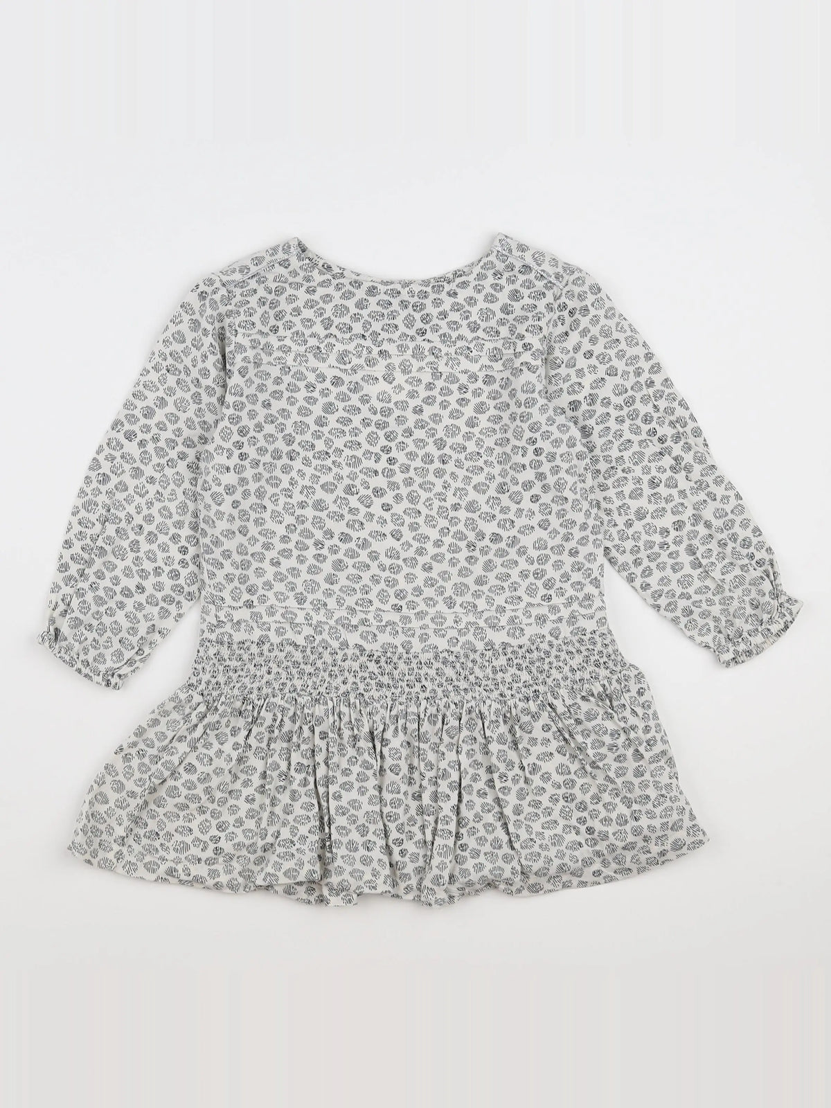 Tape à l'oeil - robe blanc, gris - 2 ans