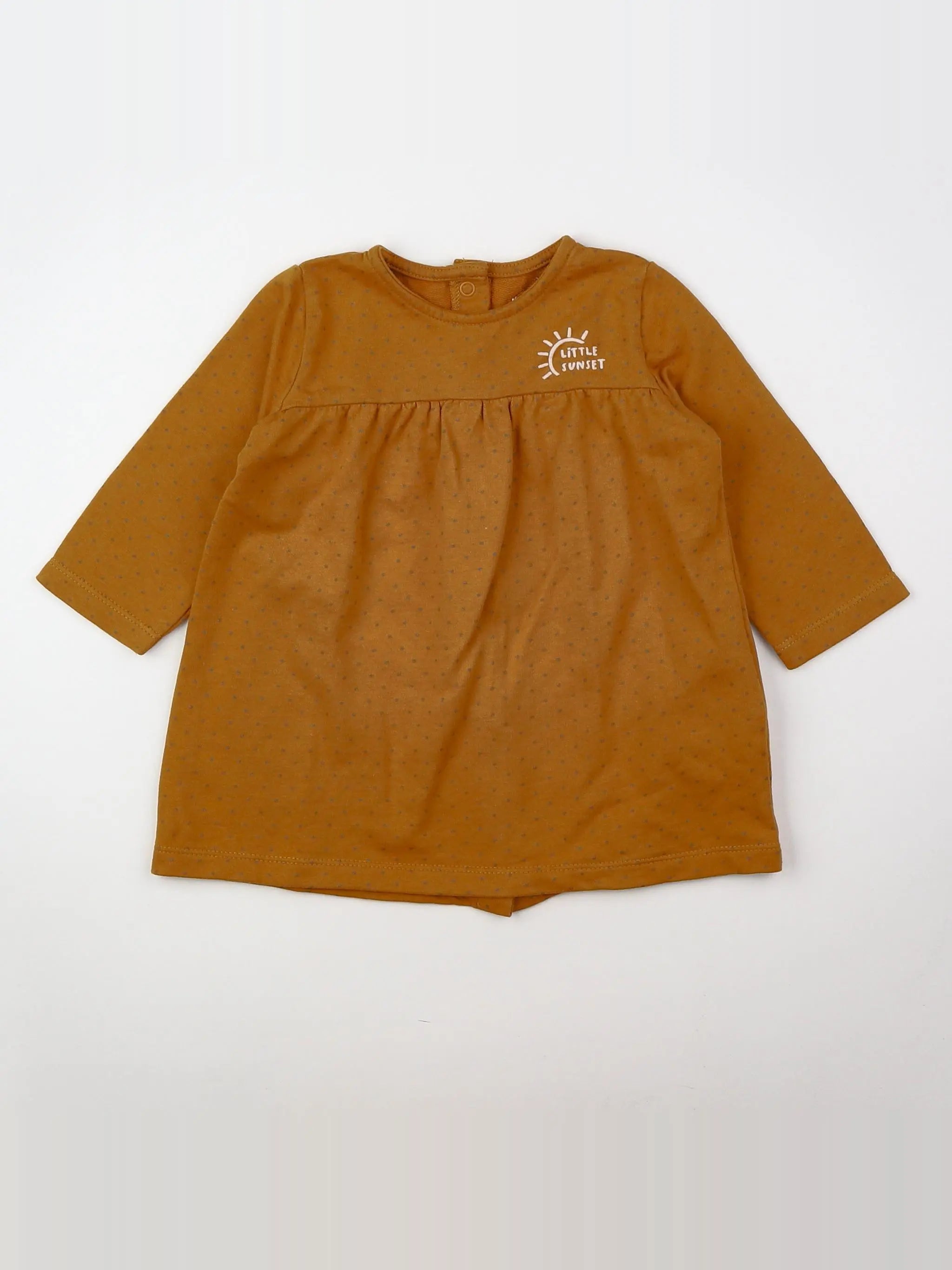 Vertbaudet - robe marron - 12 mois