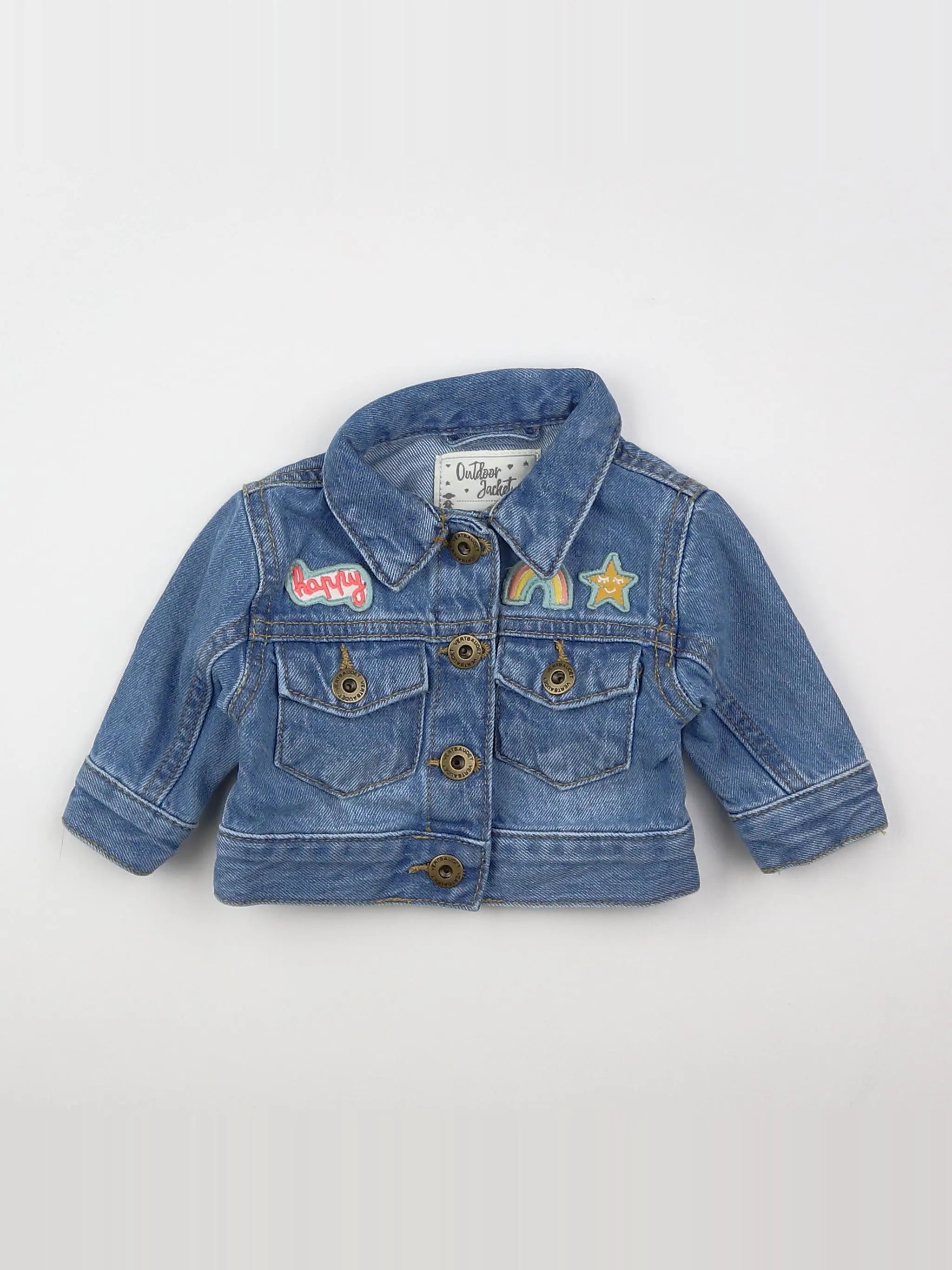 Vertbaudet - veste bleu - 3 mois