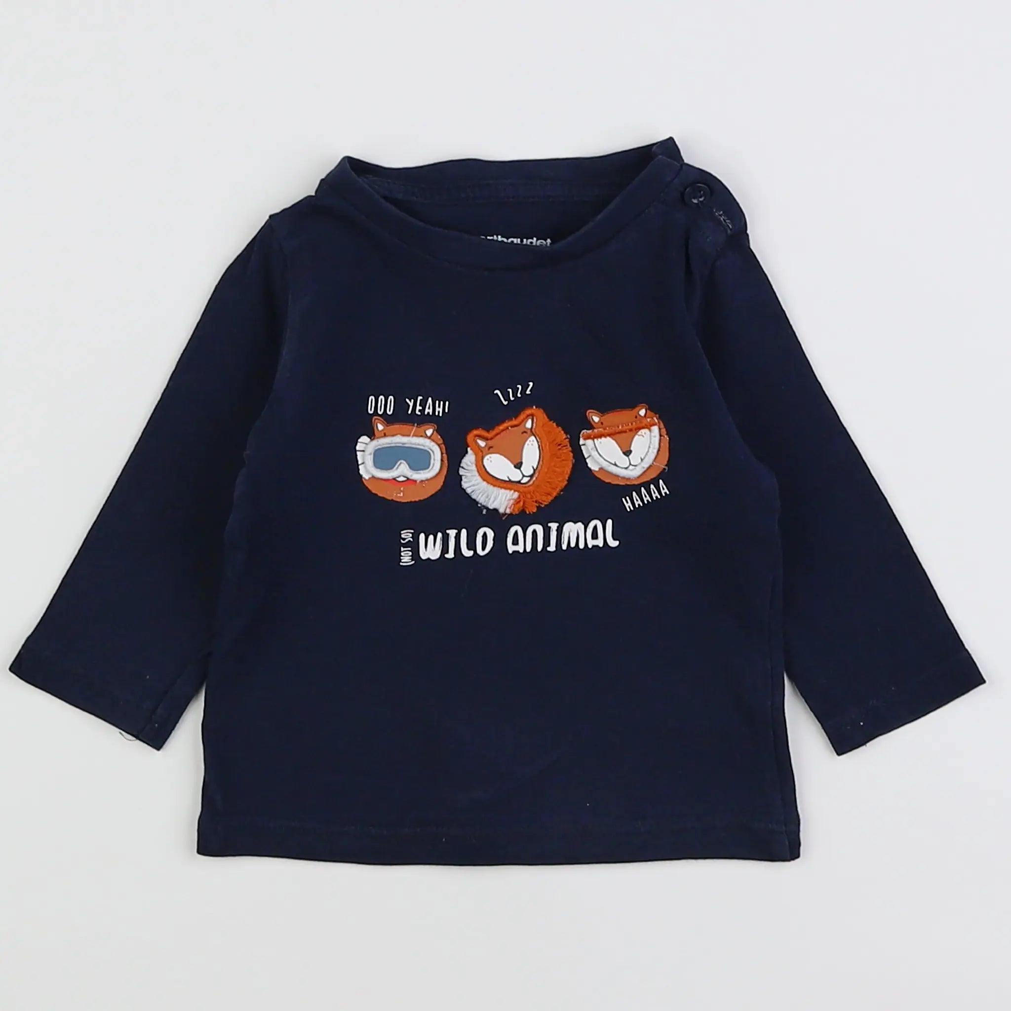 Vertbaudet - tee-shirt bleu - 3 mois