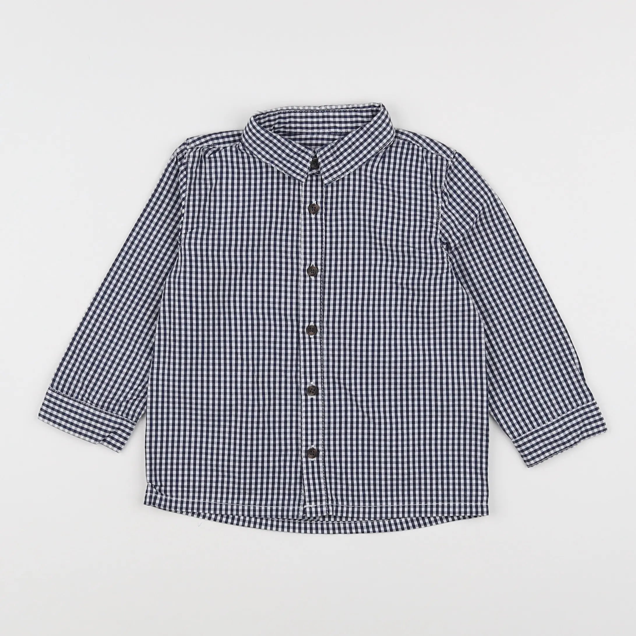 Vertbaudet - chemise noir, blanc - 18 mois