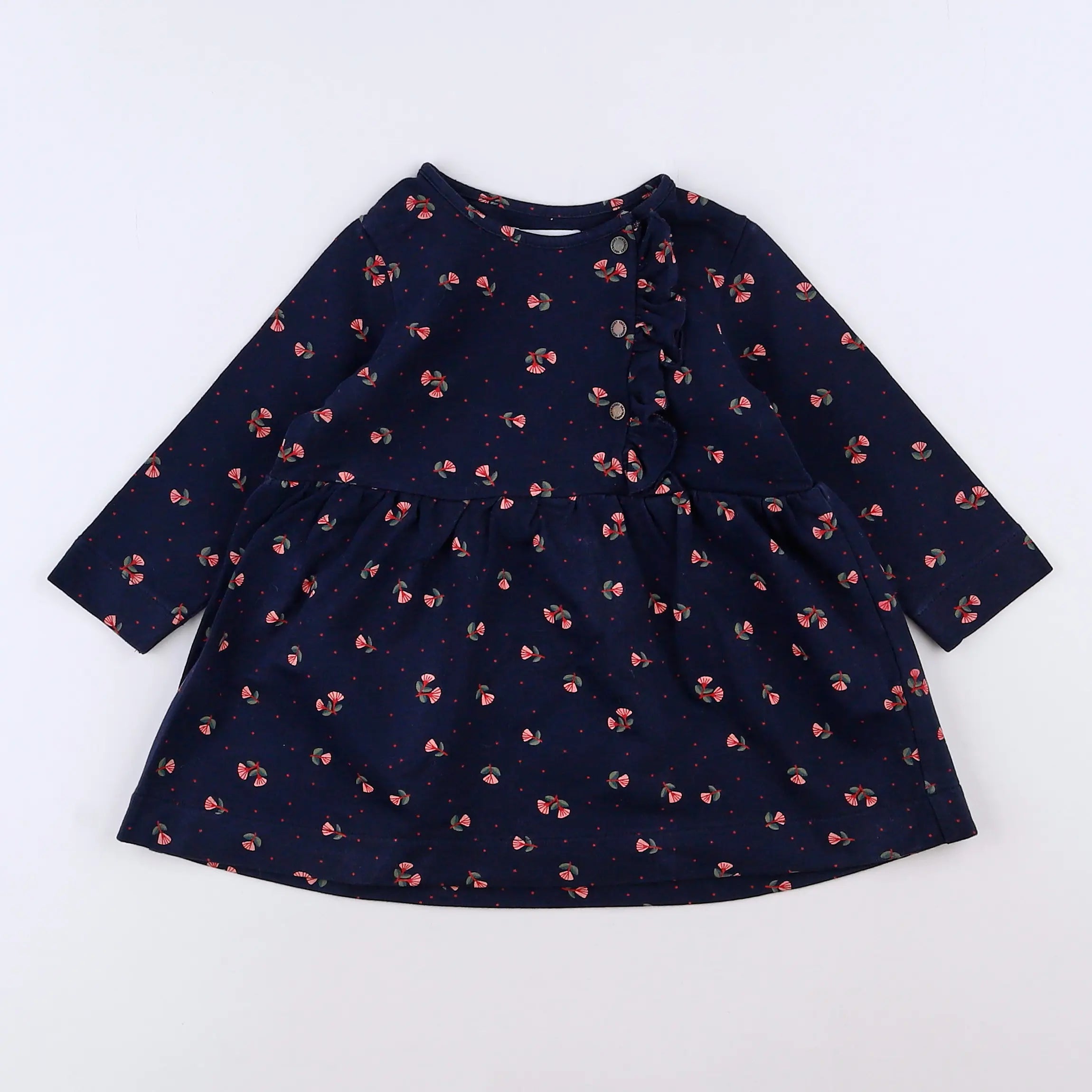 Vertbaudet - robe bleu - 12 mois