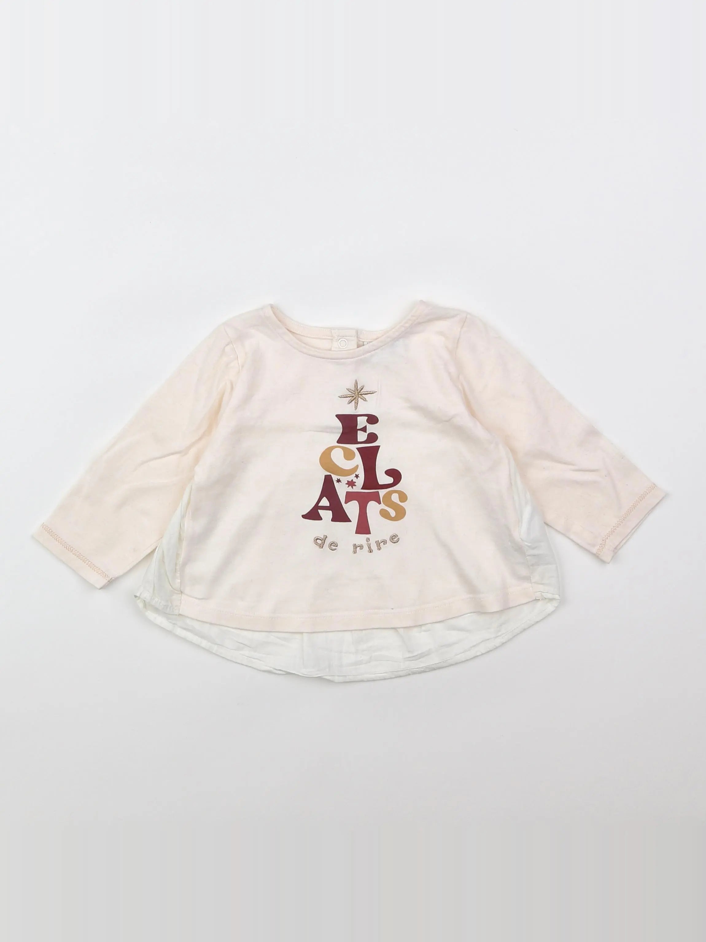 Tape à l'oeil - tee-shirt beige - 6 mois