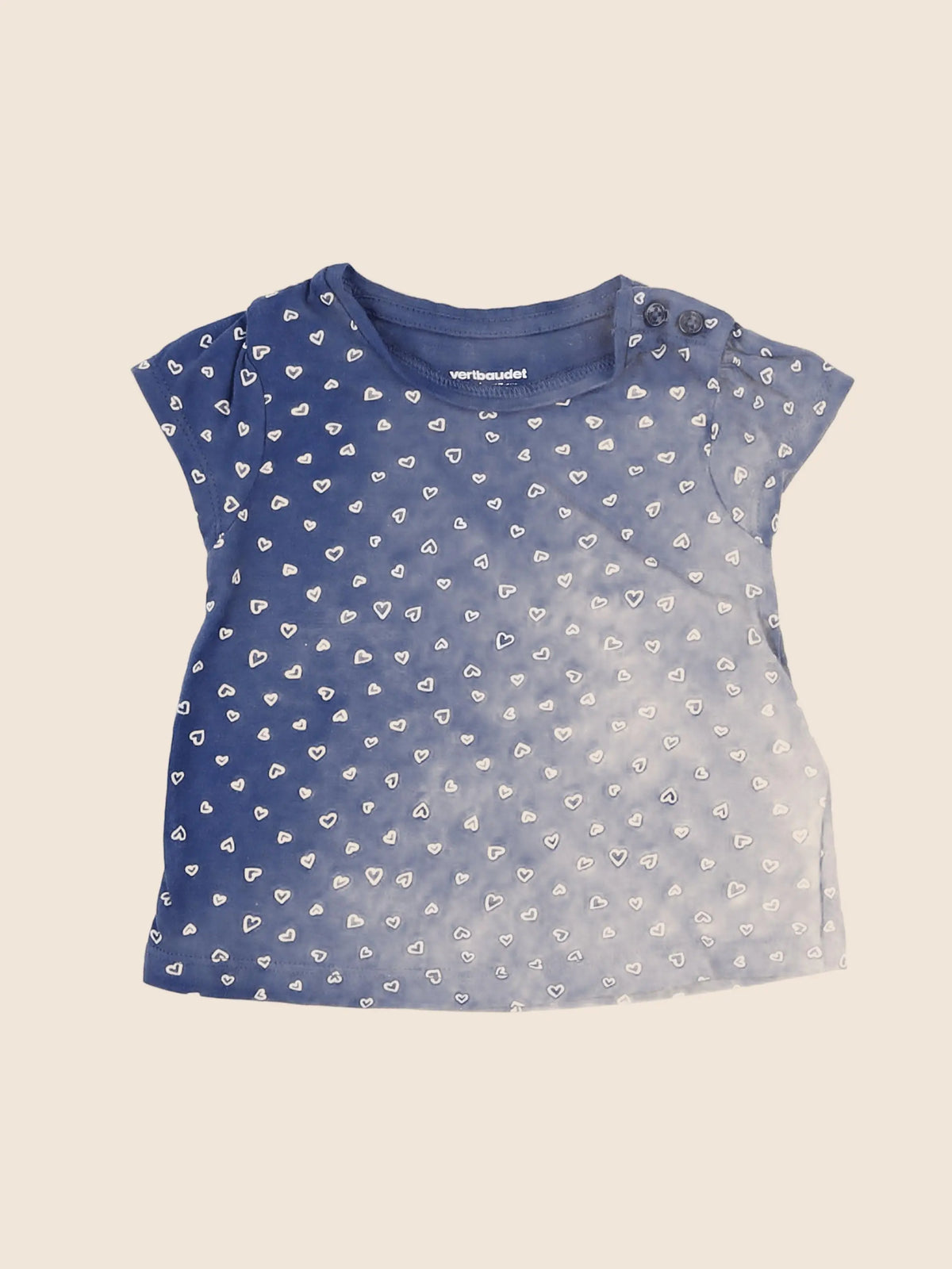 Vertbaudet - tee-shirt bleu - 6 mois