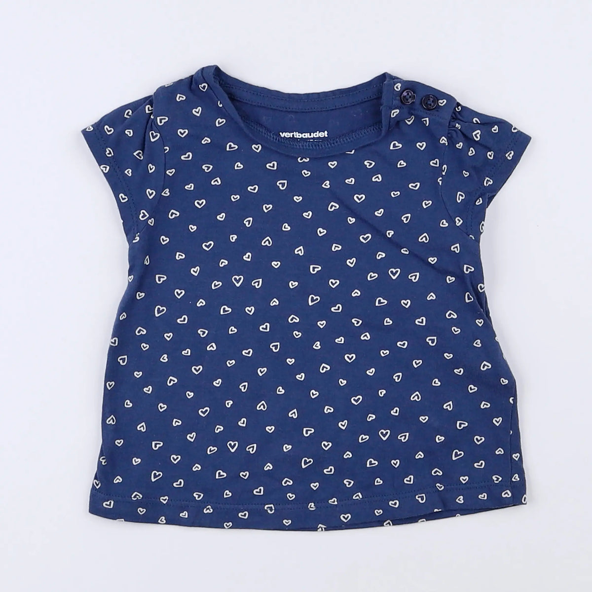 Vertbaudet - tee-shirt bleu - 6 mois