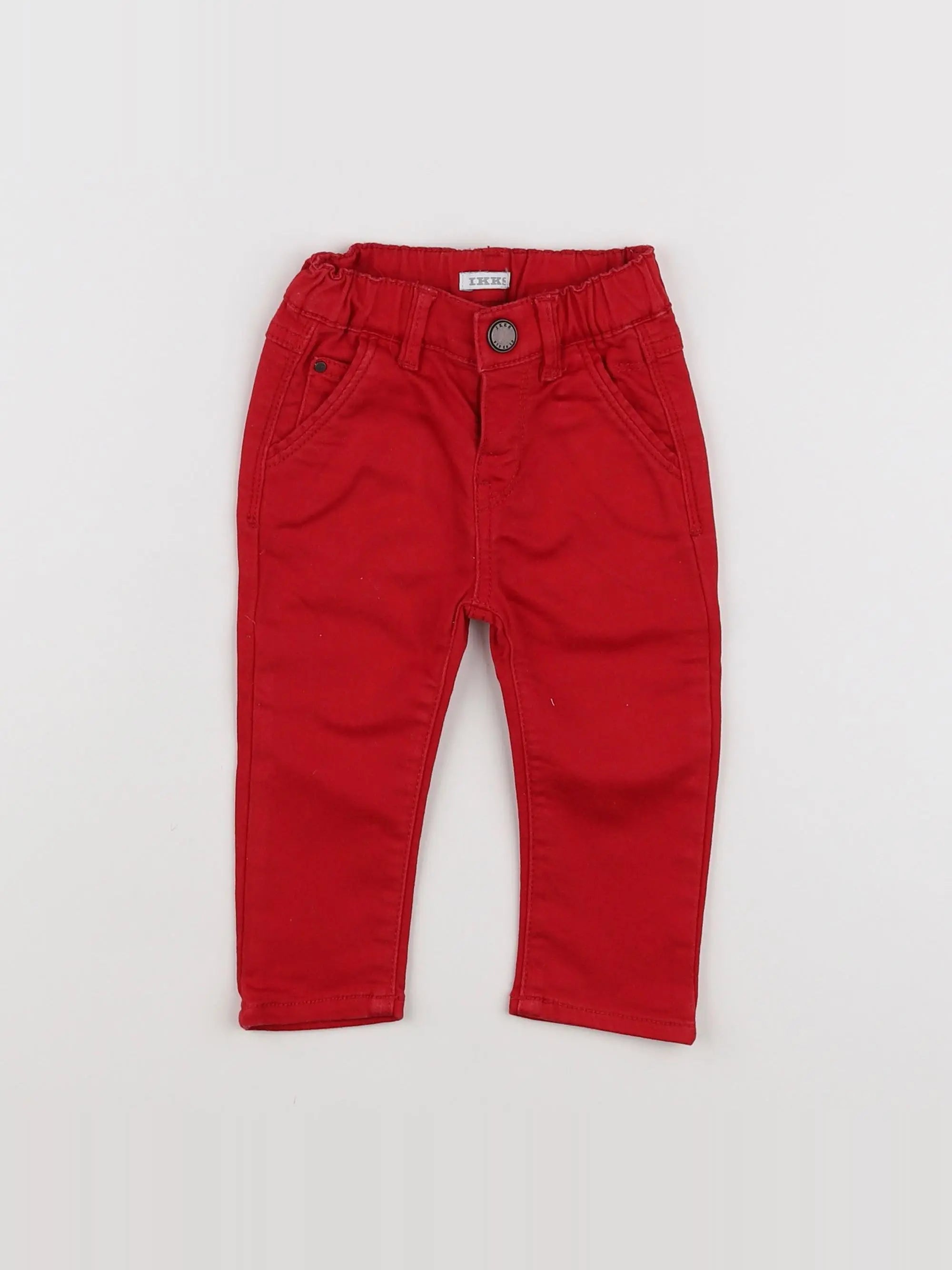 IKKS - pantalon rouge - 12 mois