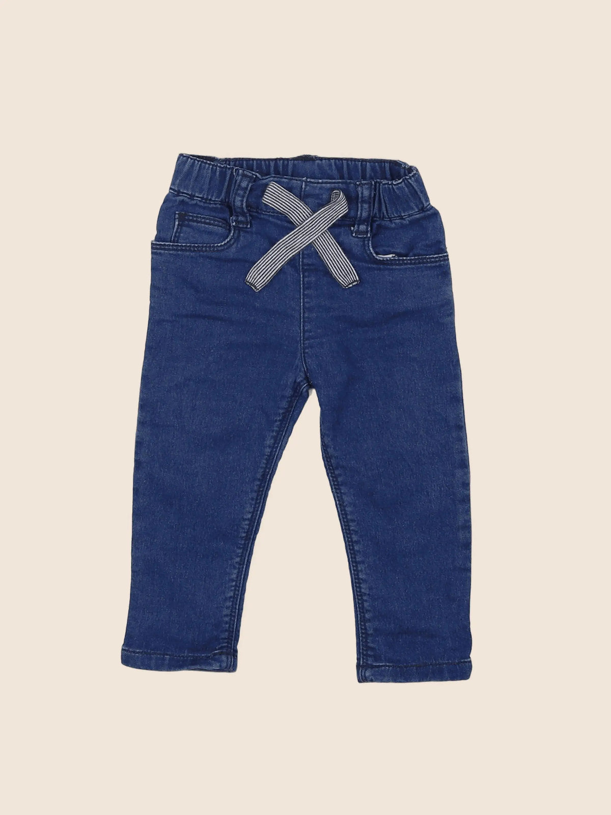 Petit Bateau - jegging bleu - 6 mois