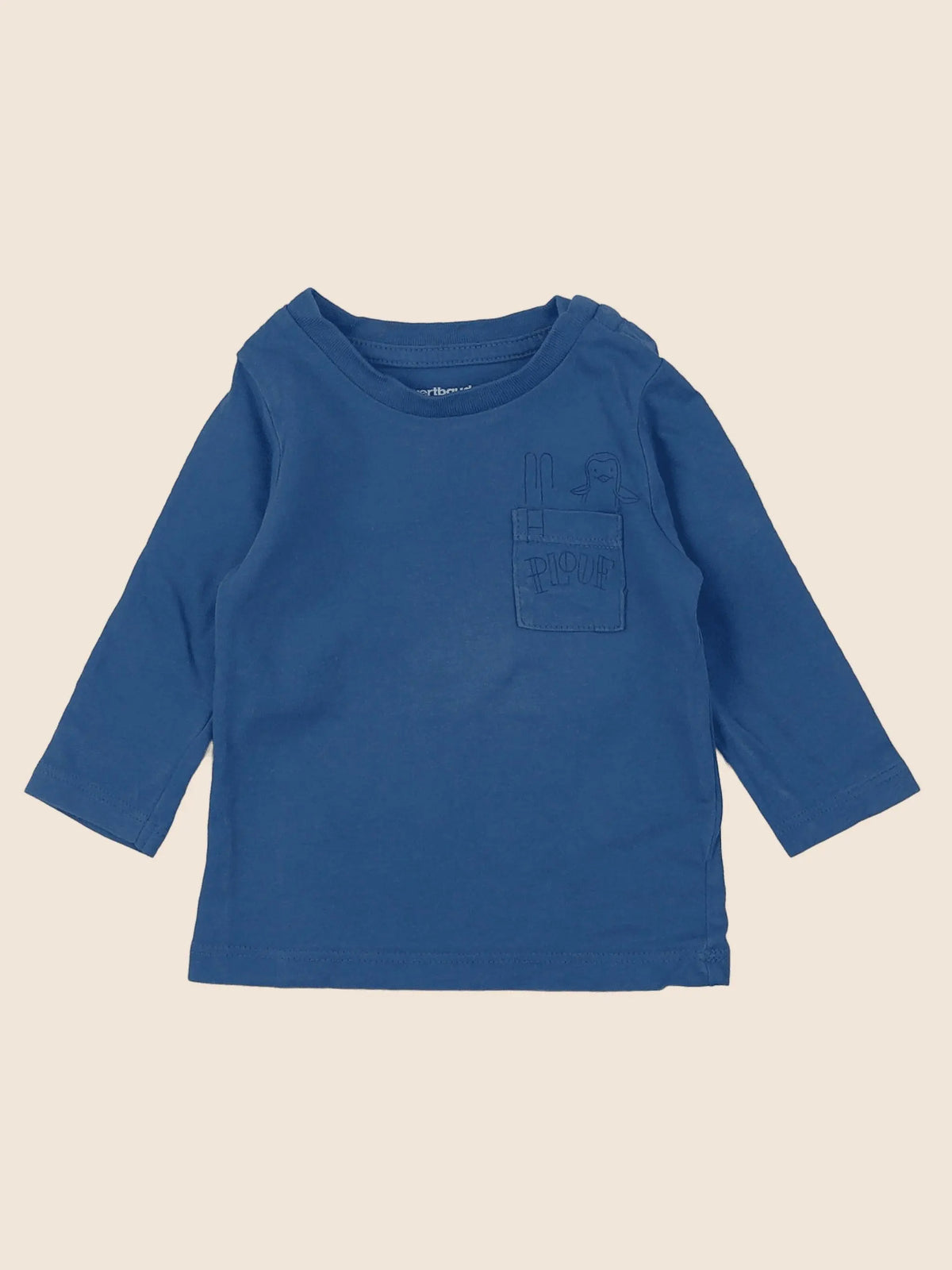 Vertbaudet - tee-shirt bleu - 3 mois