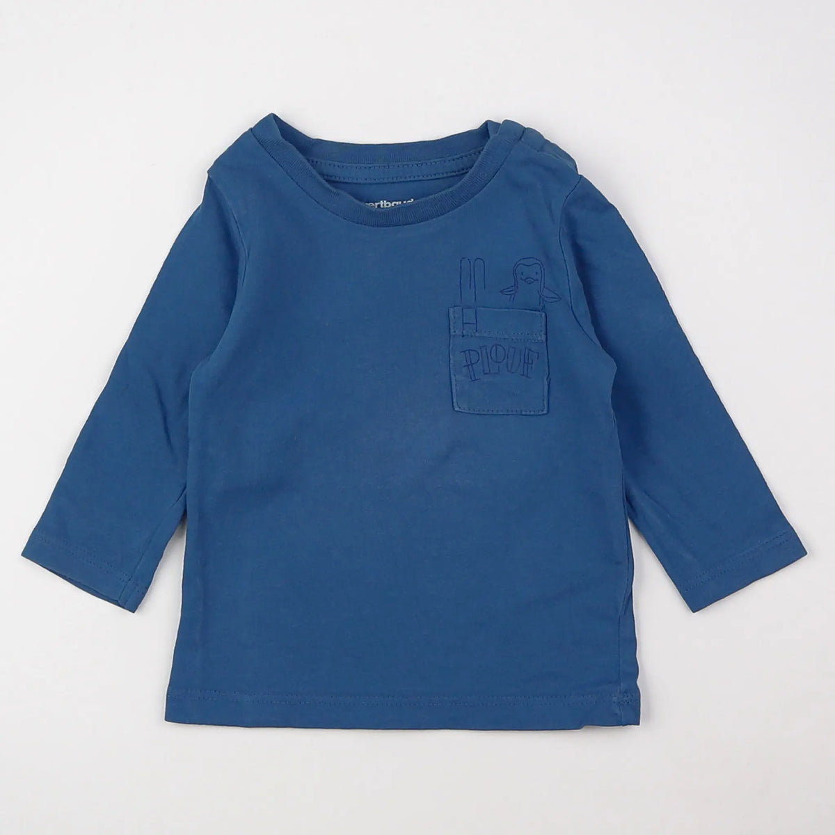 Vertbaudet - tee-shirt bleu - 3 mois