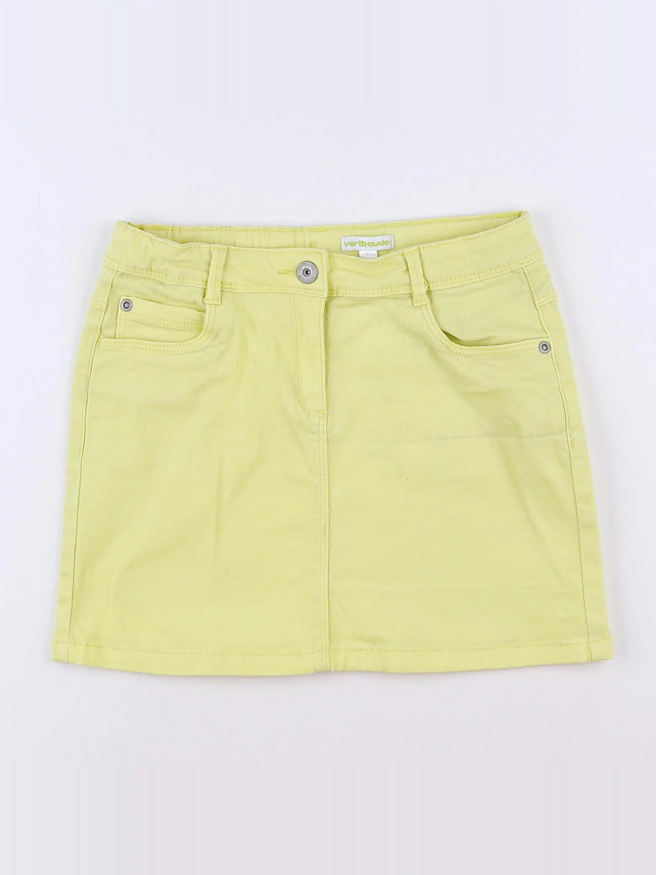 Vertbaudet - jupe jaune fluo - 10 ans