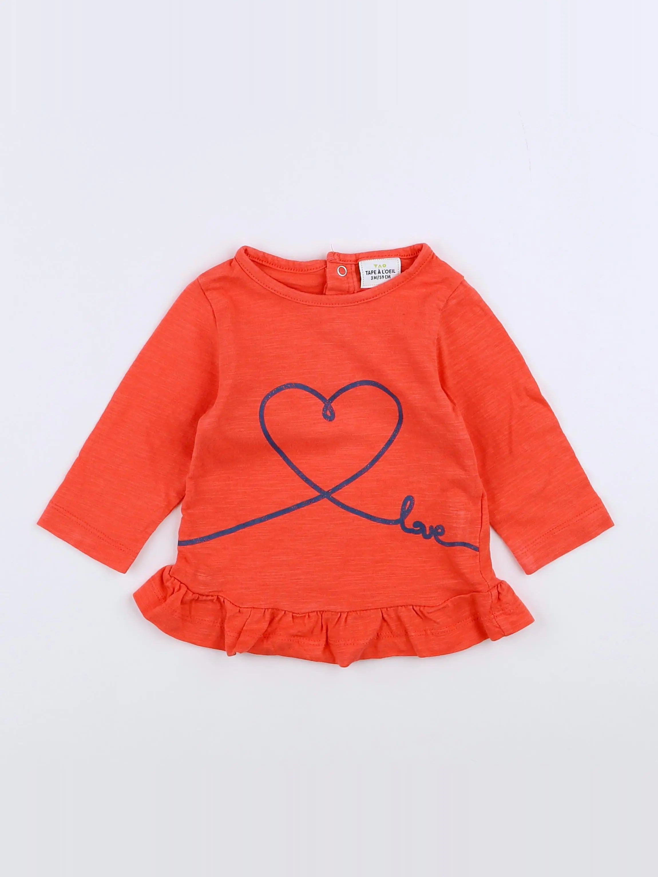Tape à l'oeil - tee-shirt rouge - 3 mois