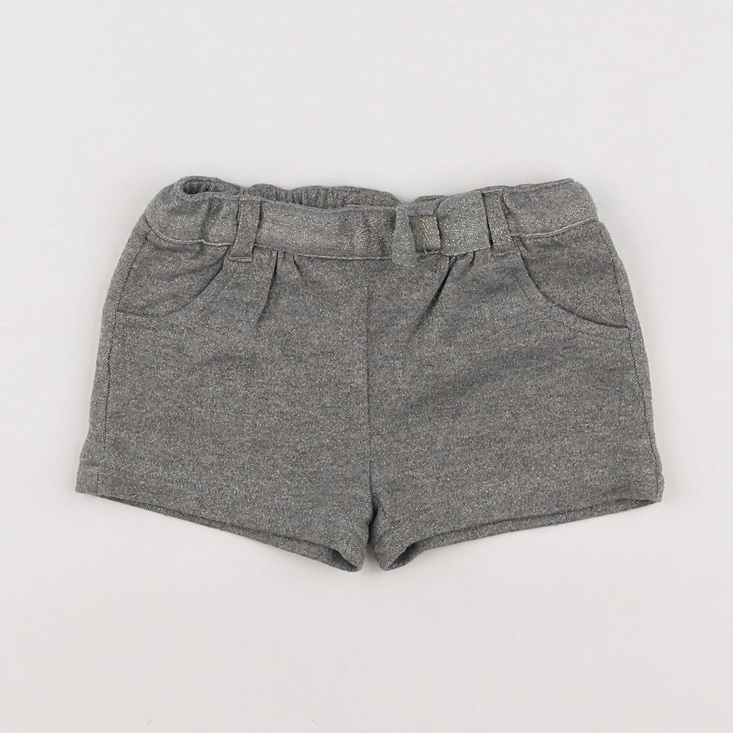 Vertbaudet - short gris, or - 12 mois