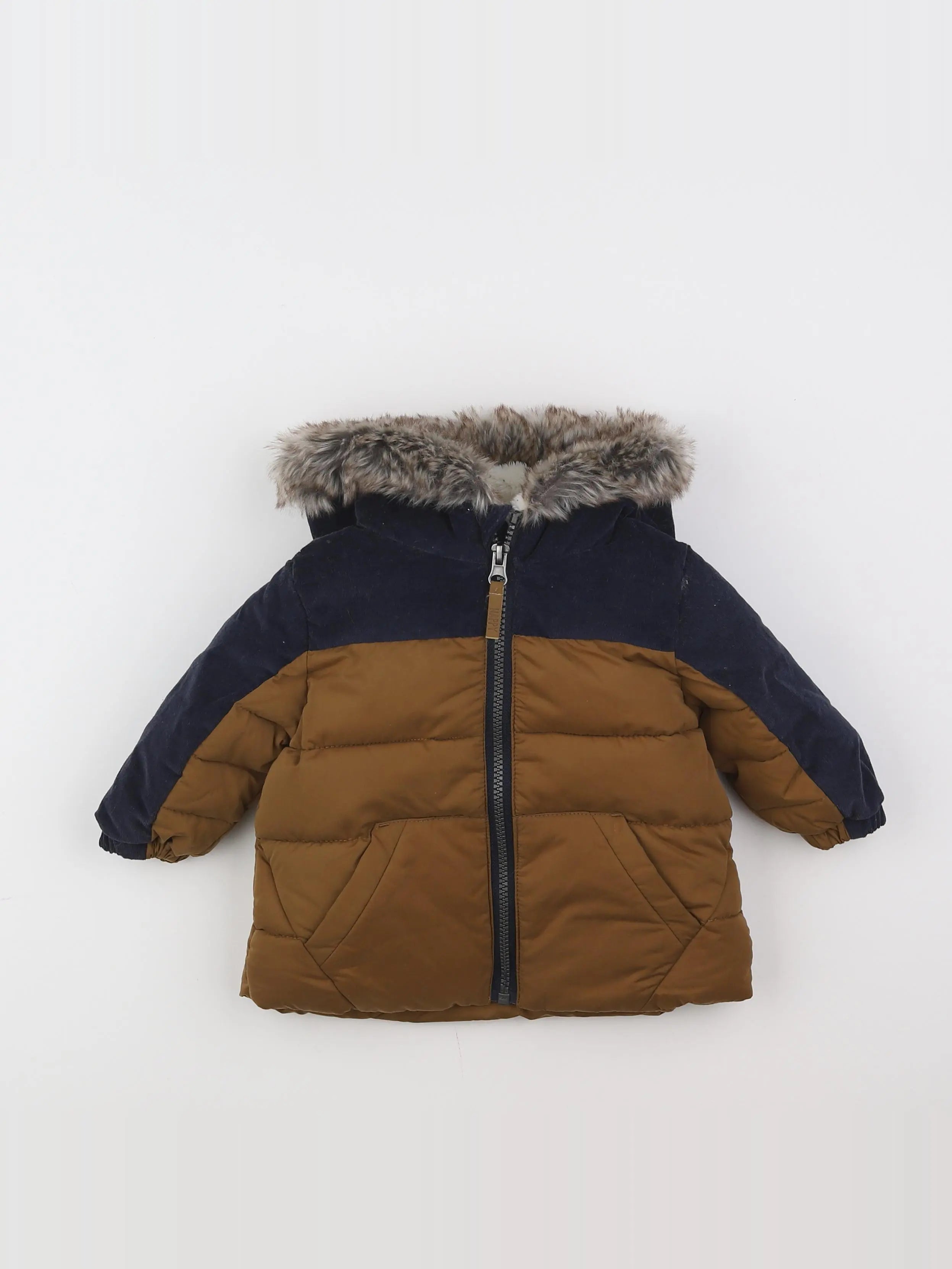 Tape à l'oeil - doudoune Bleu,Marron - 6 mois