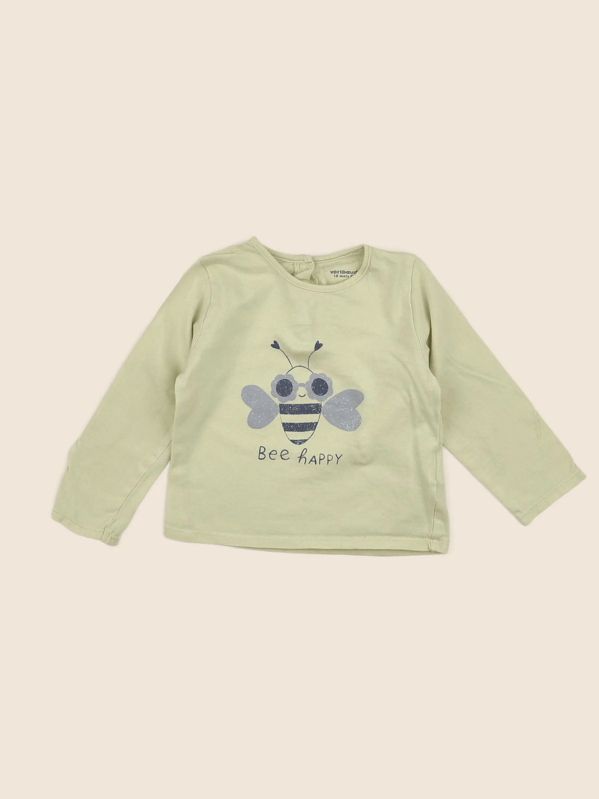 Vertbaudet - tee-shirt jaune, vert - 18 mois