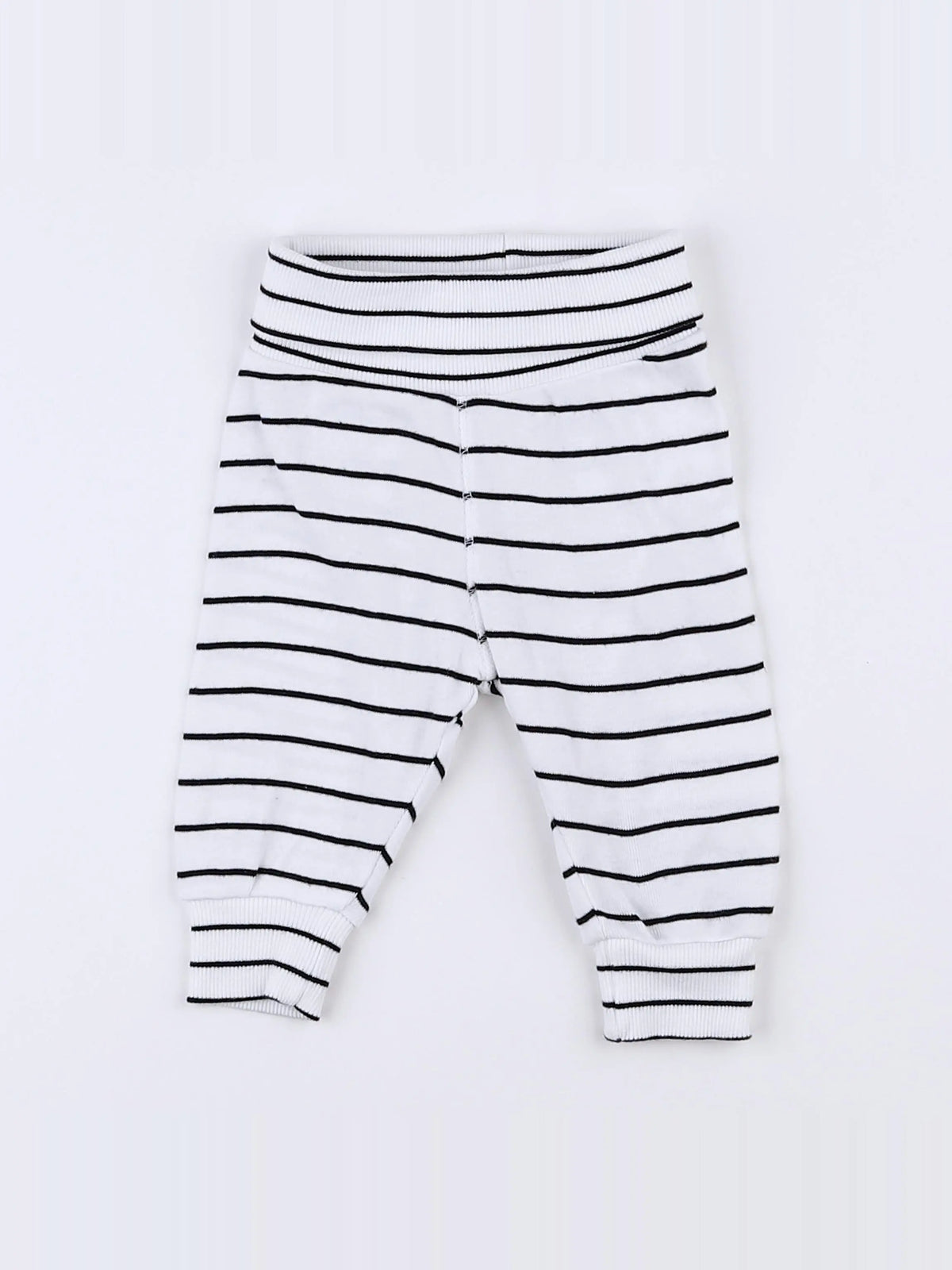 H&M - legging blanc, bleu - 1 mois