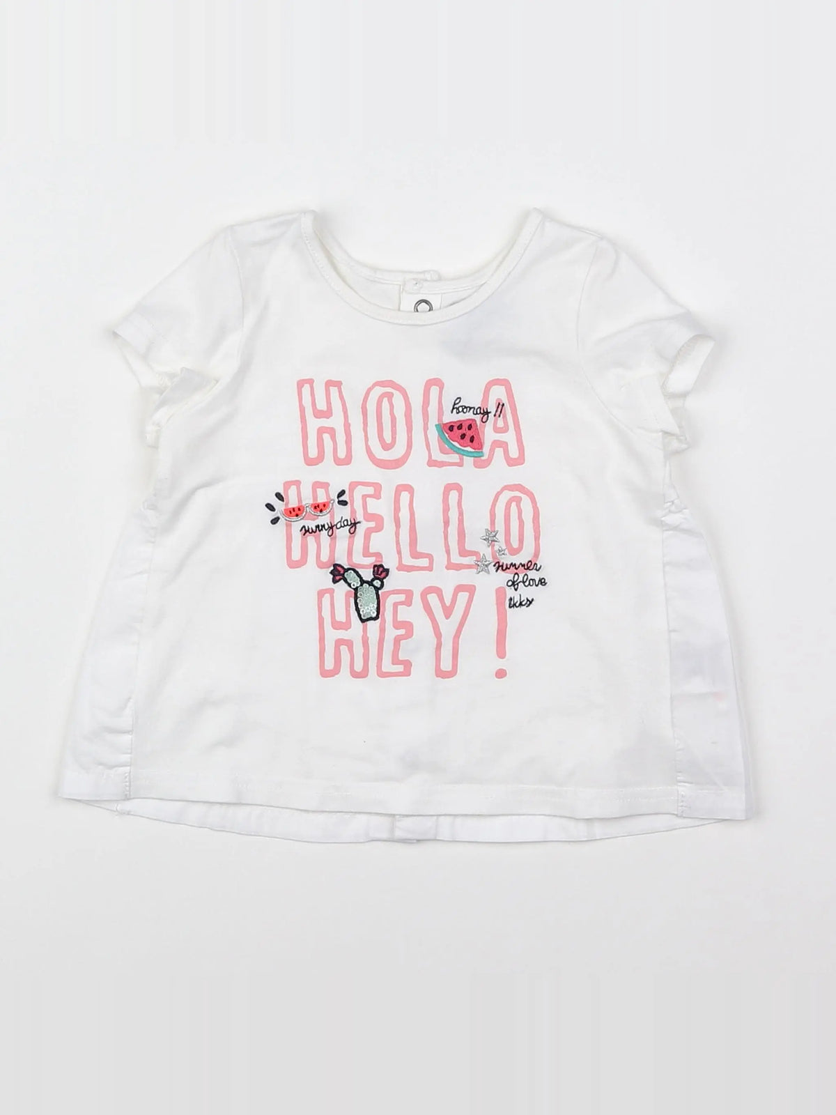 IKKS - tee-shirt blanc - 12 mois