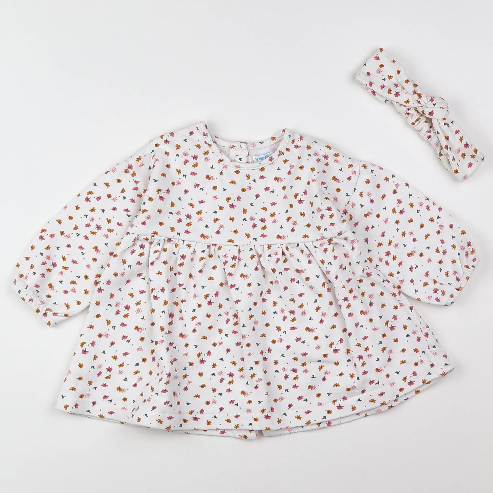 Vertbaudet - robe blanc - 9 mois