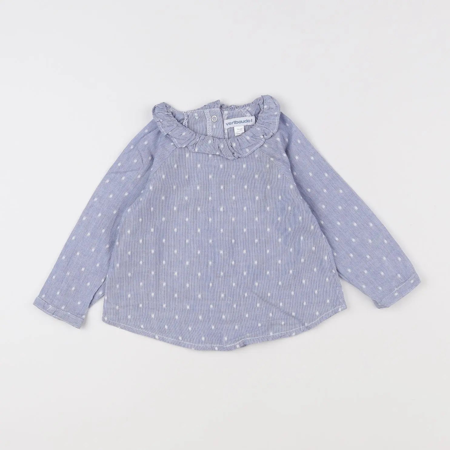 Vertbaudet - blouse bleu - 12 mois