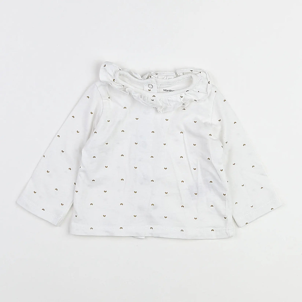 Vertbaudet - tee-shirt blanc - 3 mois