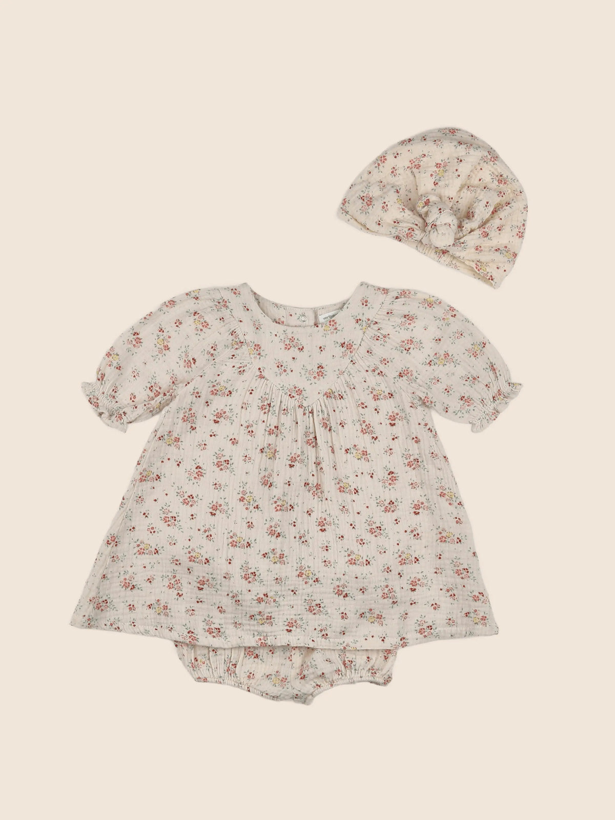 Vertbaudet - robe beige - 12 mois