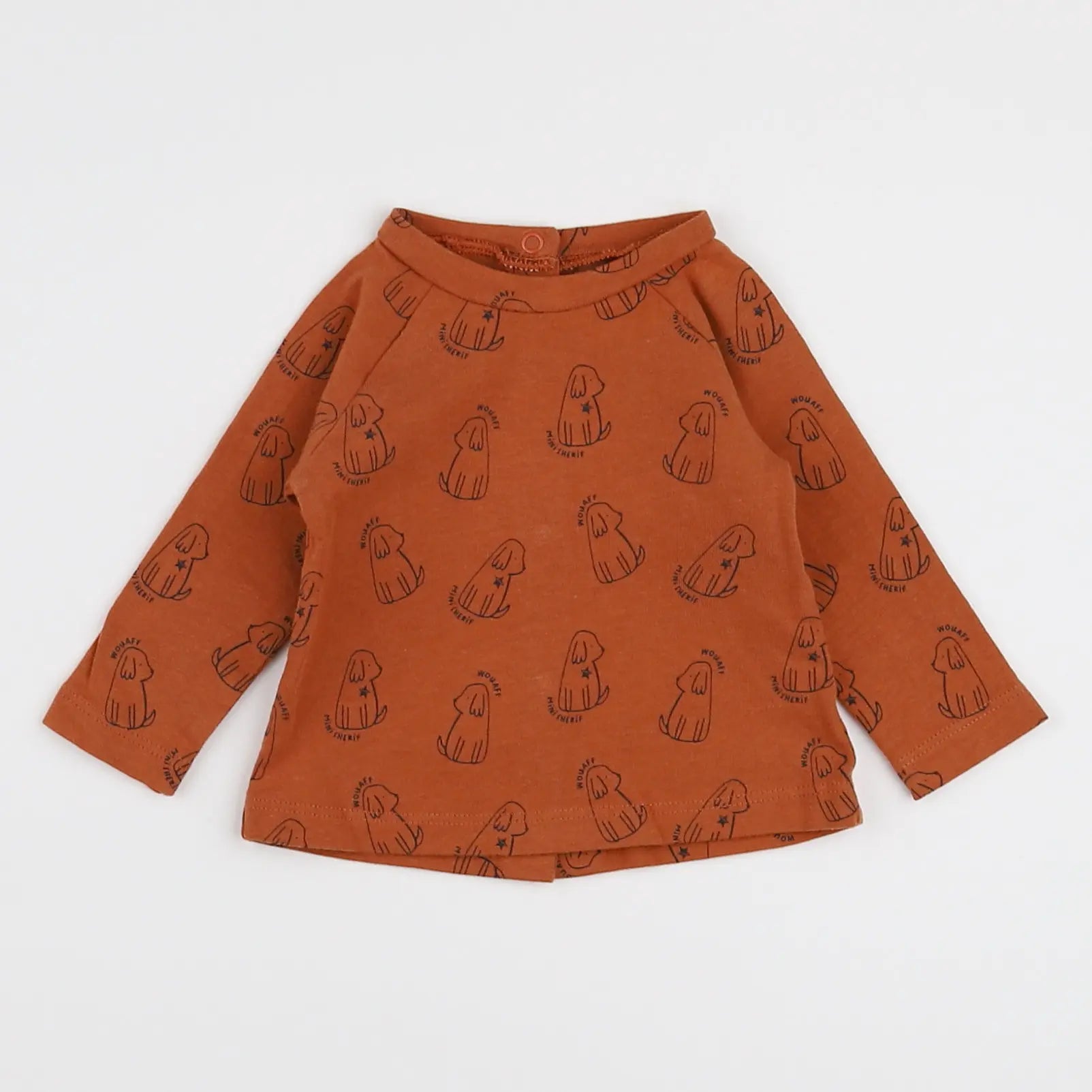 Vertbaudet - tee-shirt marron - 3 mois