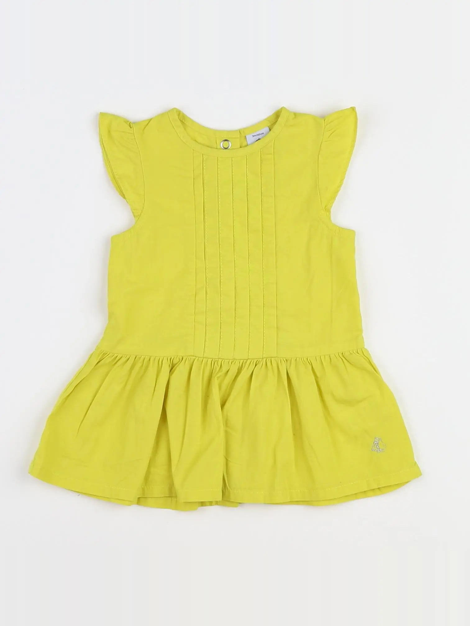 Petit Bateau - robe jaune - 3 mois