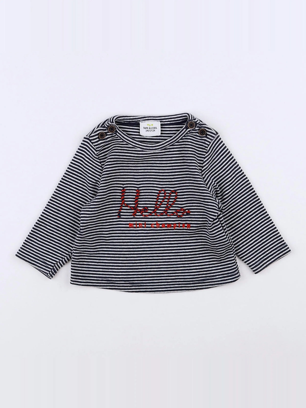 Tape à l'oeil - tee-shirt bleu - 3 mois