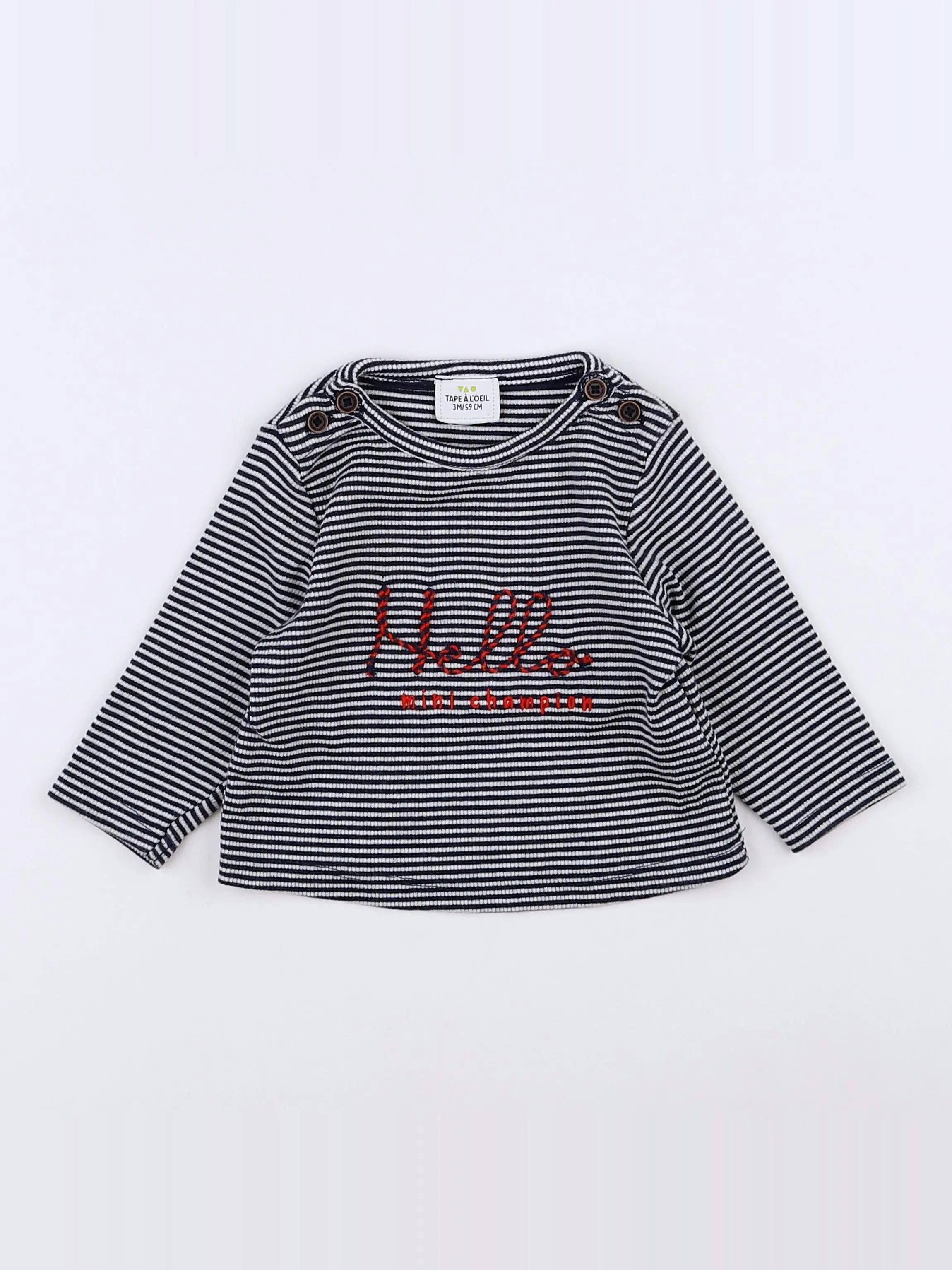 Tape à l'oeil - tee-shirt bleu - 3 mois