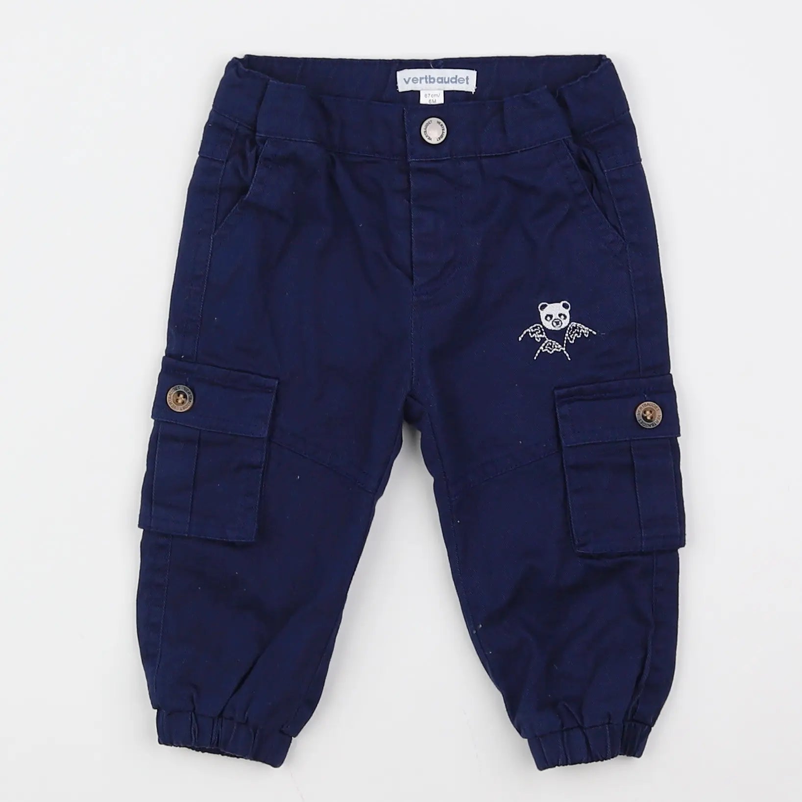 Vertbaudet - pantalon bleu - 6 mois