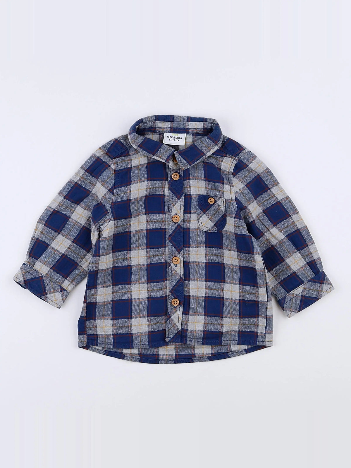 Tape à l'oeil - chemise bleu - 9 mois