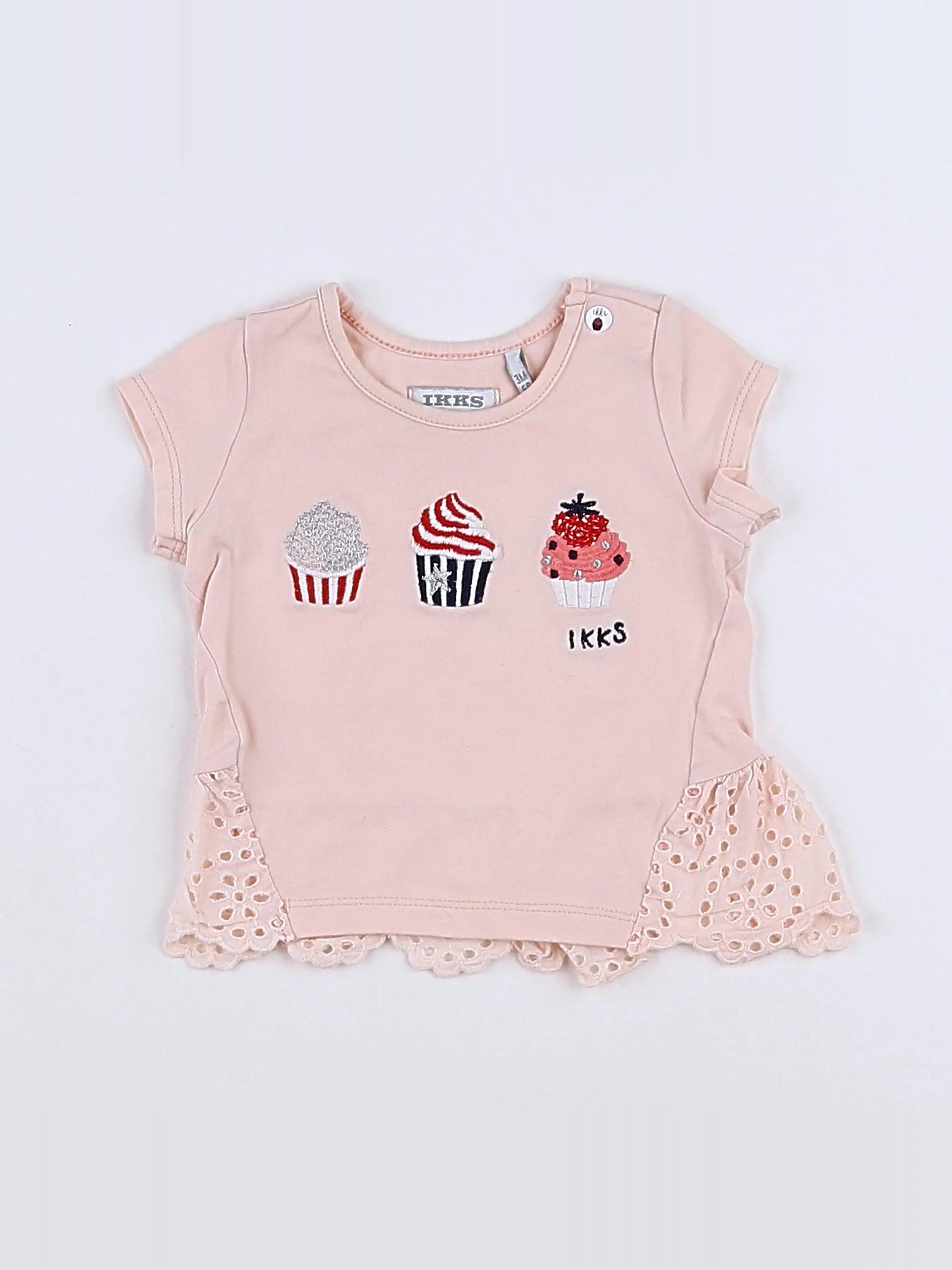 IKKS - tee-shirt rose - 3 mois