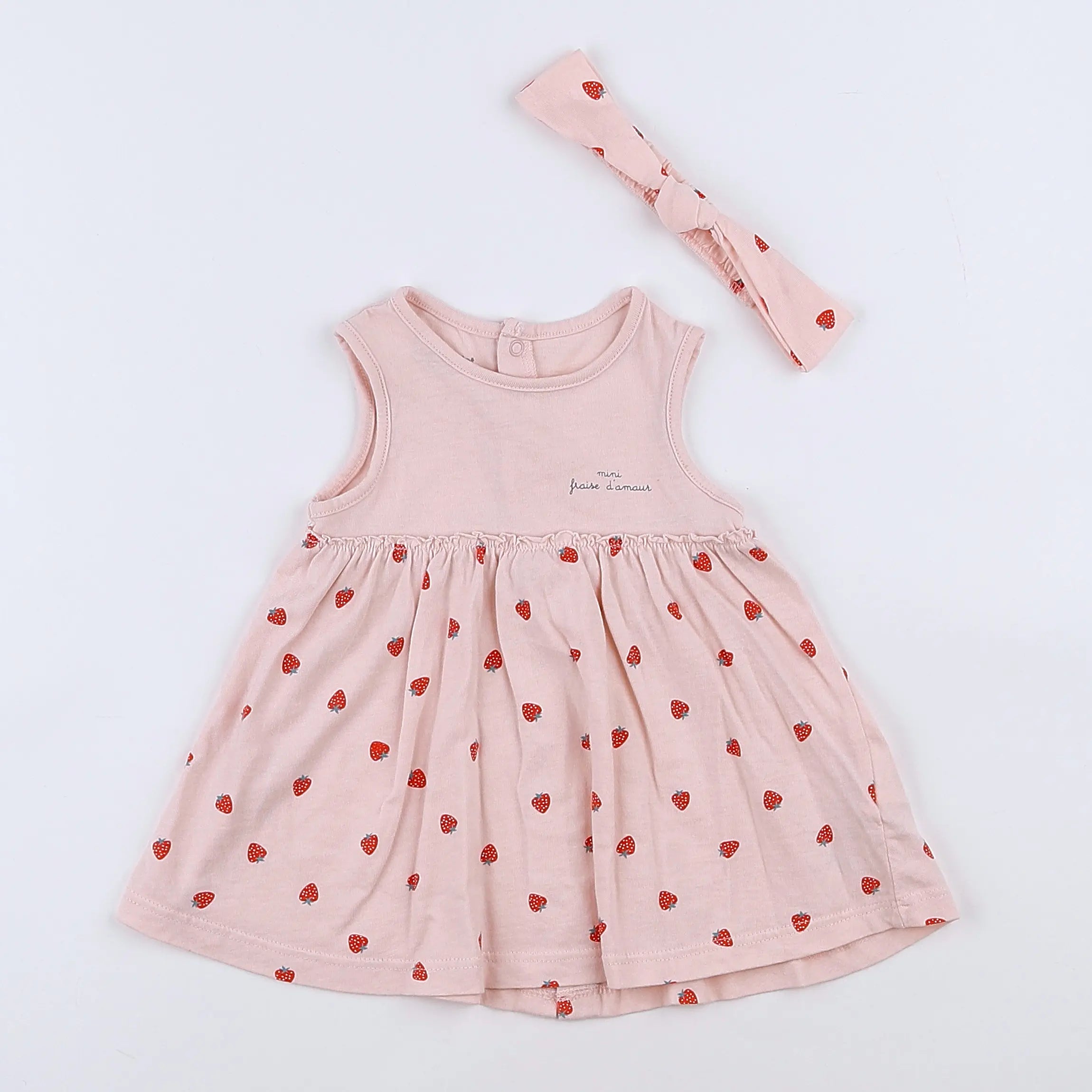 Vertbaudet - robe rose - 3 mois