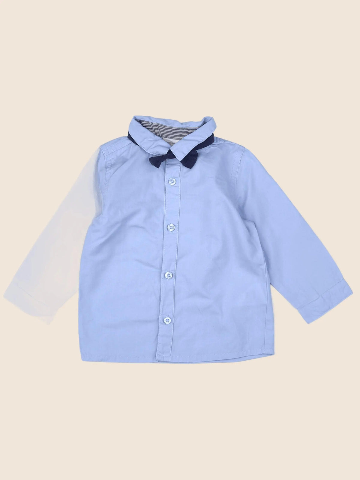 Vertbaudet - chemise bleu - 12 mois